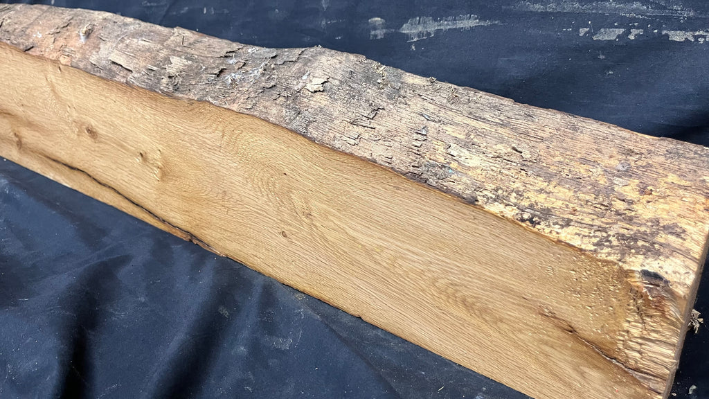 Oak slab, shelving, board, mantel 909 L x 190 W x 57 D mm      (481mt)