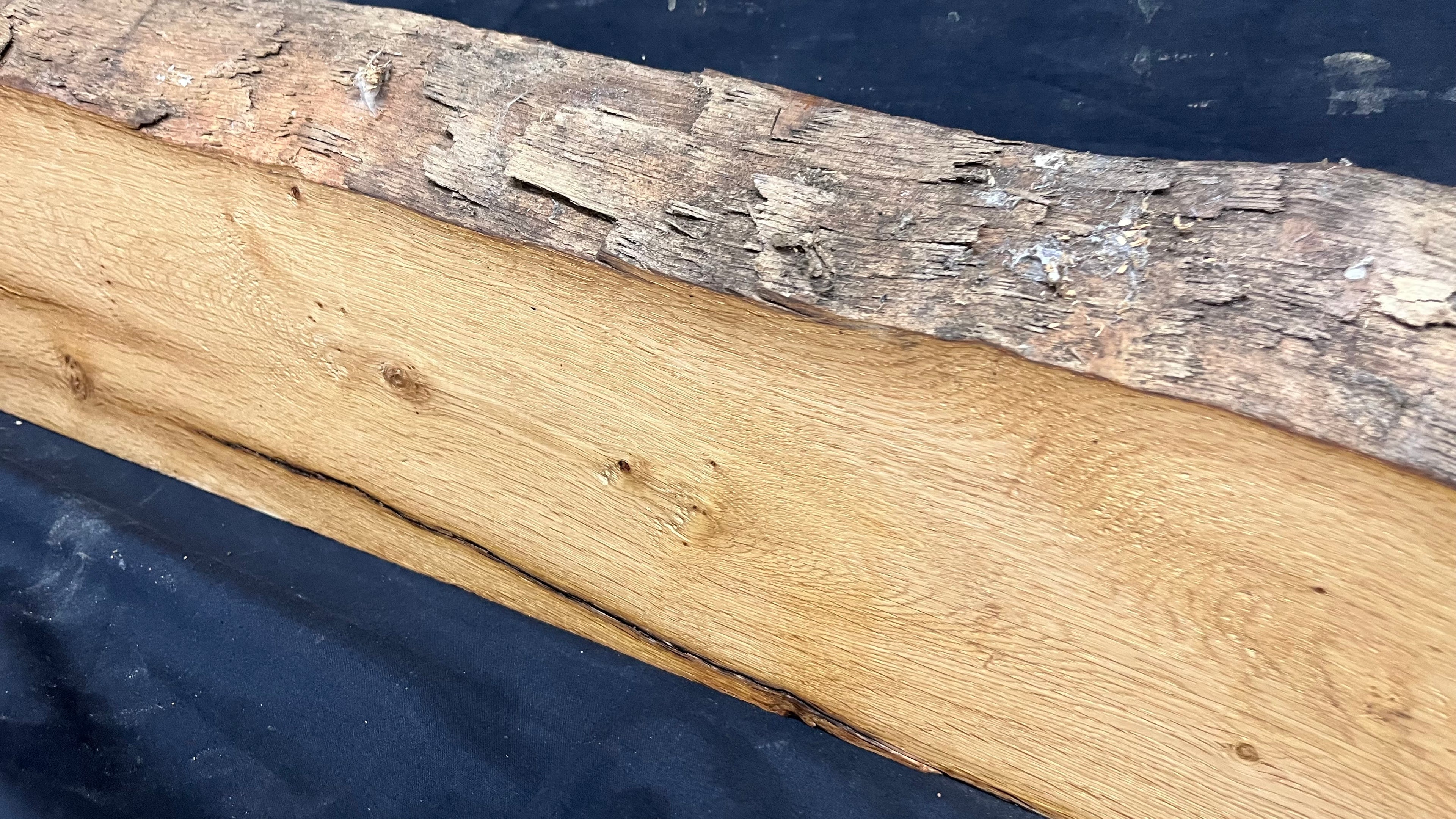 Oak slab, shelving, board, mantel 909 L x 190 W x 57 D mm      (481mt)