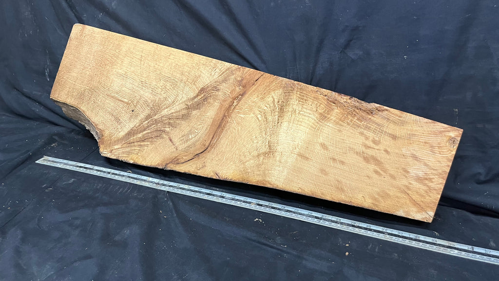 Oak slab, shelving, board, mantel 877 L x 280 W x 63 D mm      (483mt)