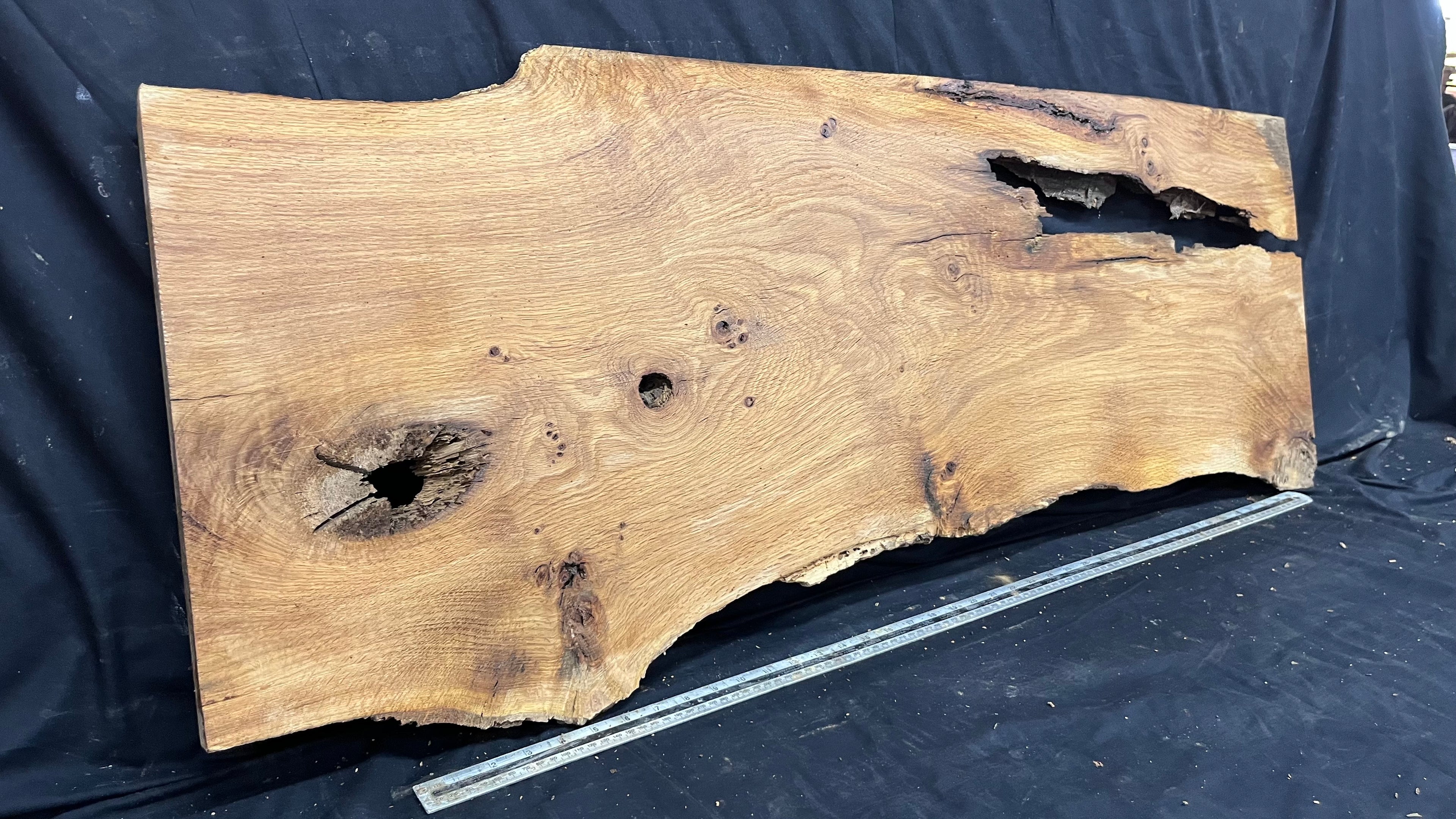 Oak resin coffee table blank 1197 L x 485 W x 25 D mm      (487mt)