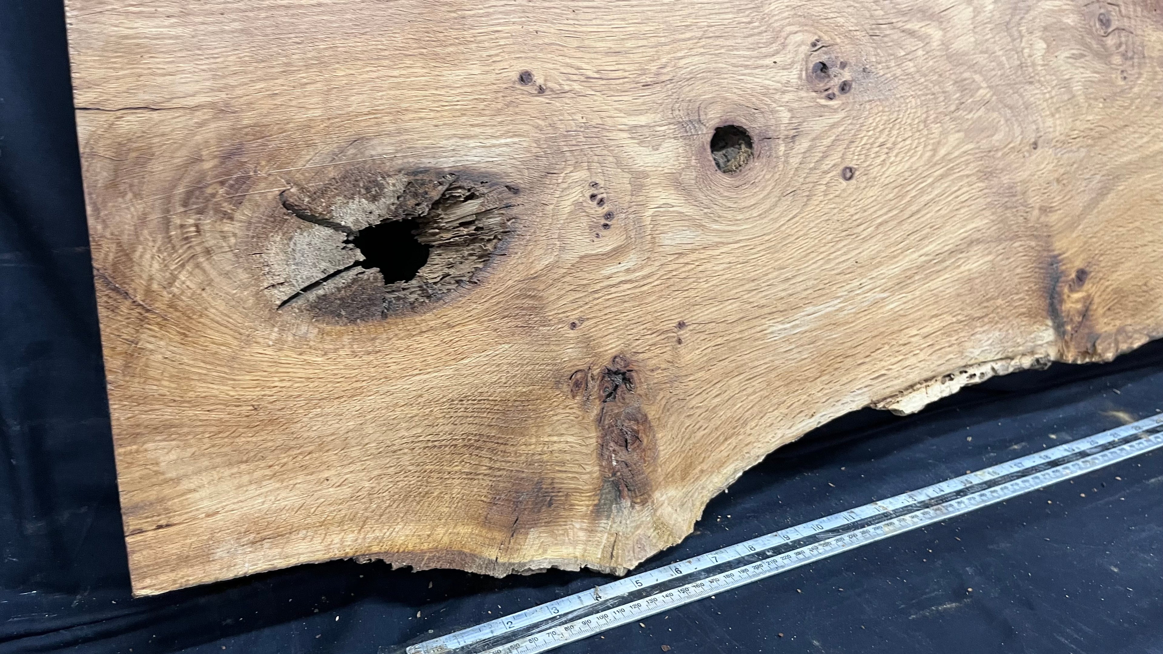 Oak resin coffee table blank 1197 L x 485 W x 25 D mm      (487mt)