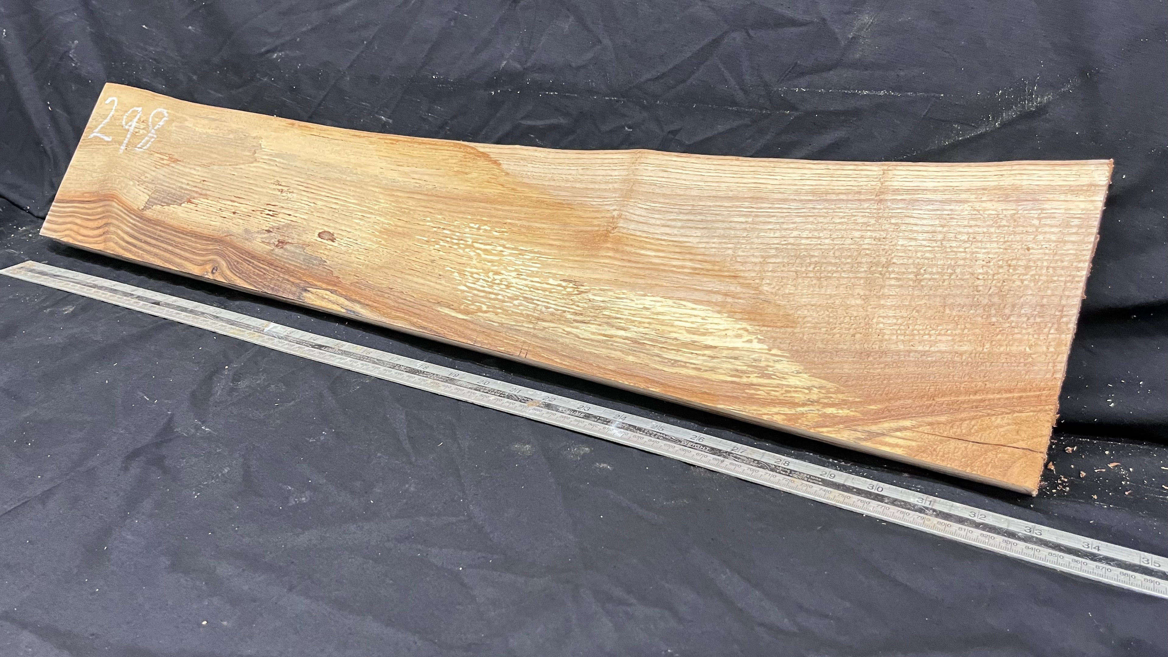 Hardwood window sill, ash timber plank 838 L x 181 W x 31 D mm     (298)