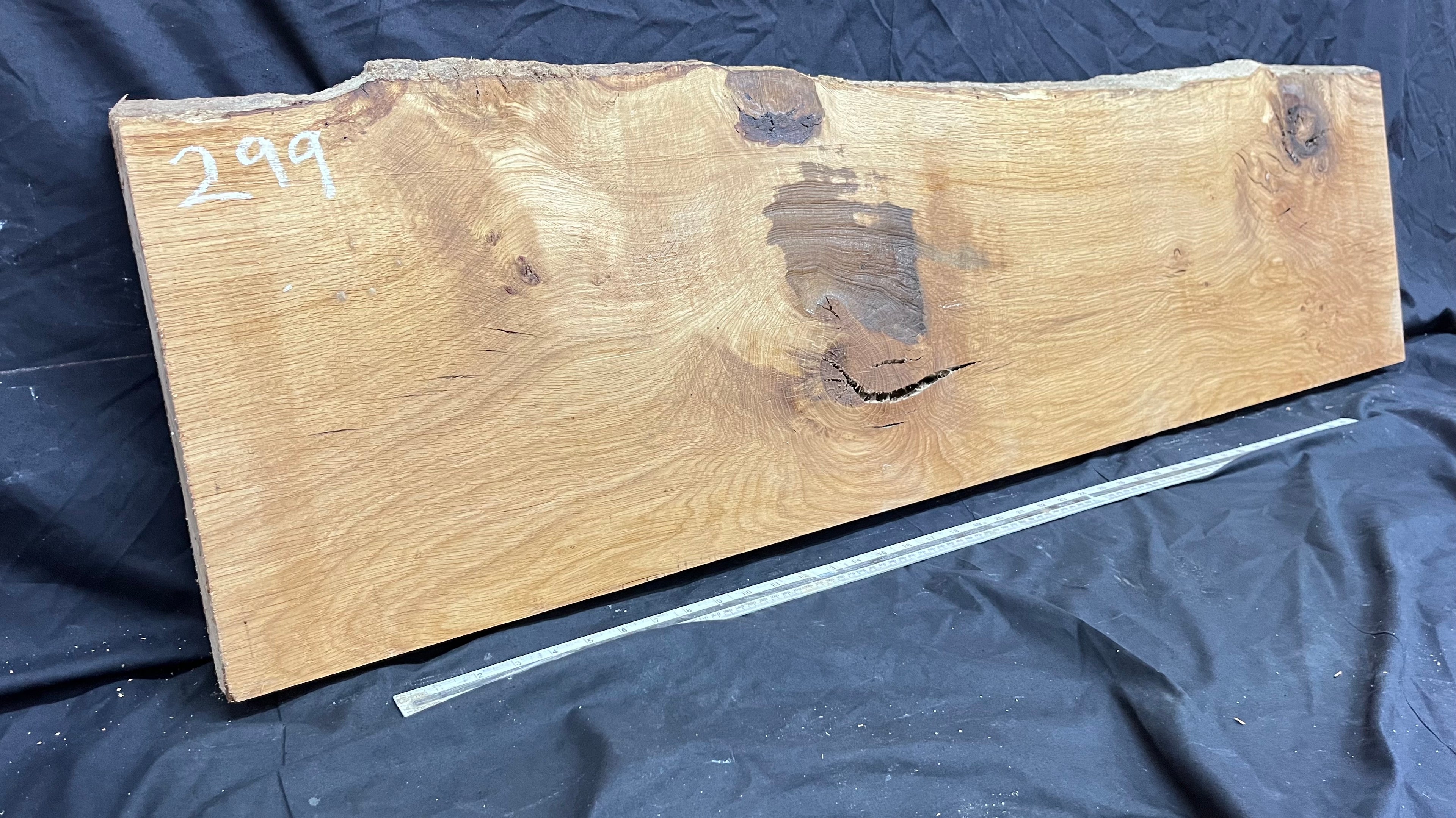 Oak plank, floating shelf, board 1340 L x 378 W x 45 D mm (299)