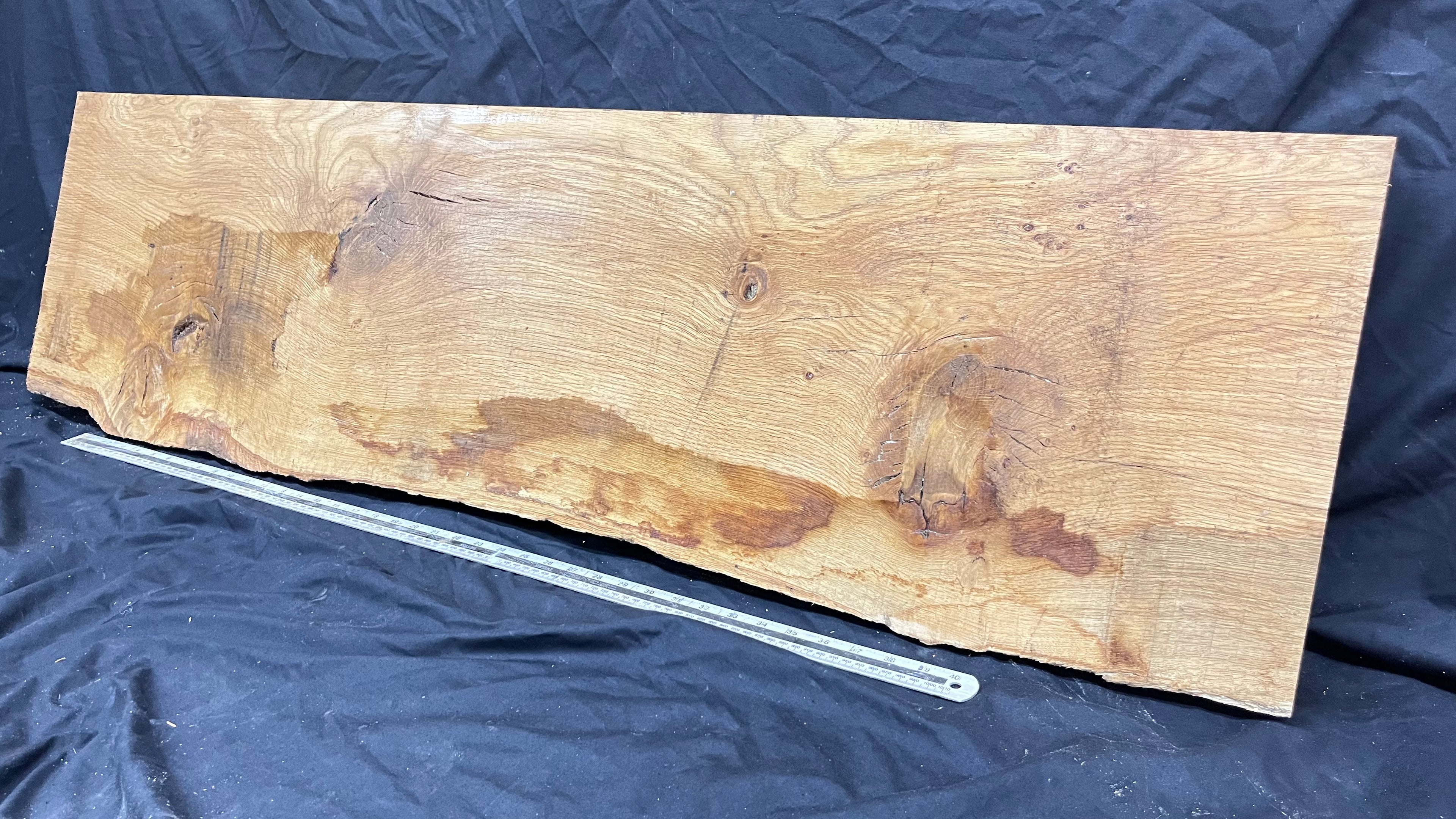 Oak plank, floating shelf, board 1340 L x 378 W x 45 D mm (299)