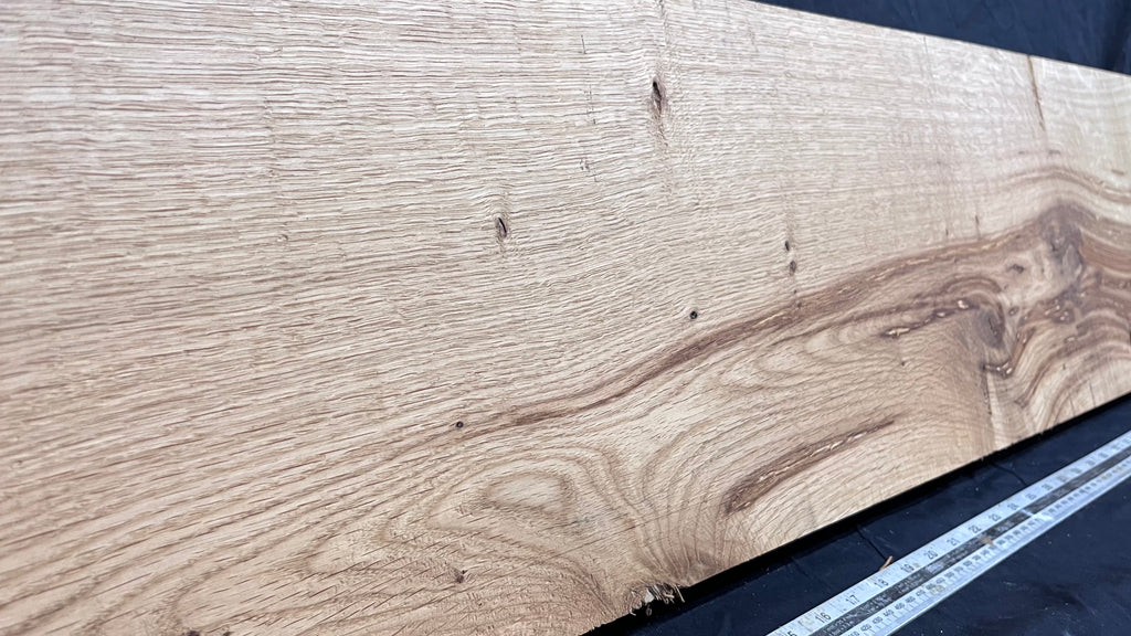 Oak plank, floating shelf, board 1257 L x 280 W x 48 D mm (301)