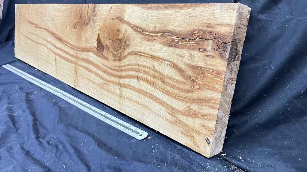 Oak plank, floating shelf, board 1257 L x 280 W x 48 D mm (301)