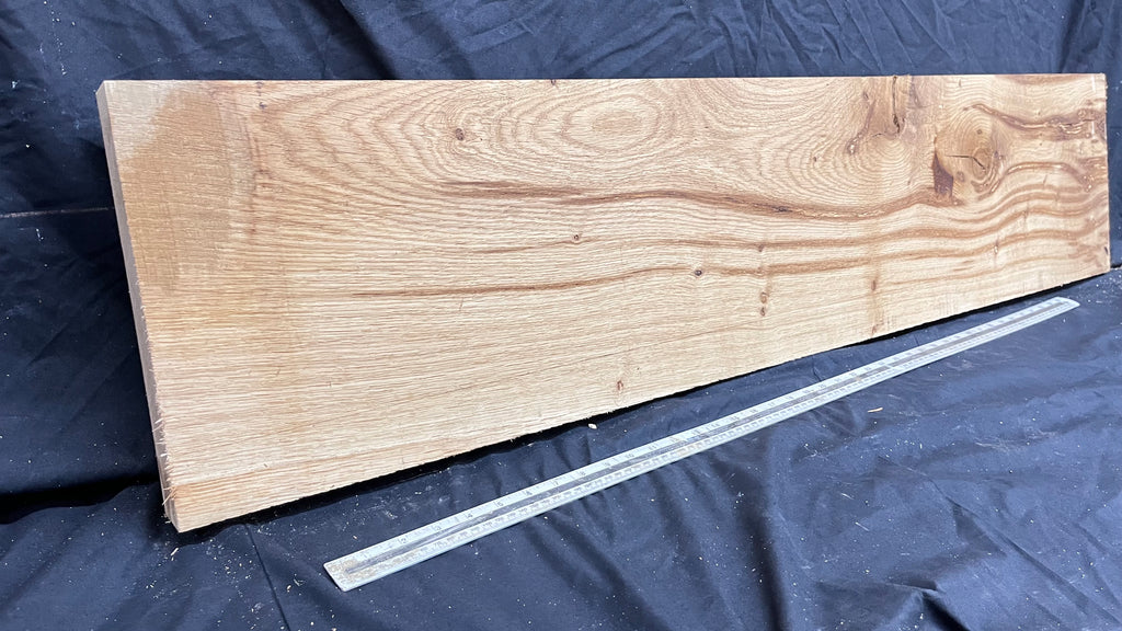 Oak plank, floating shelf, board 1257 L x 280 W x 48 D mm (301)