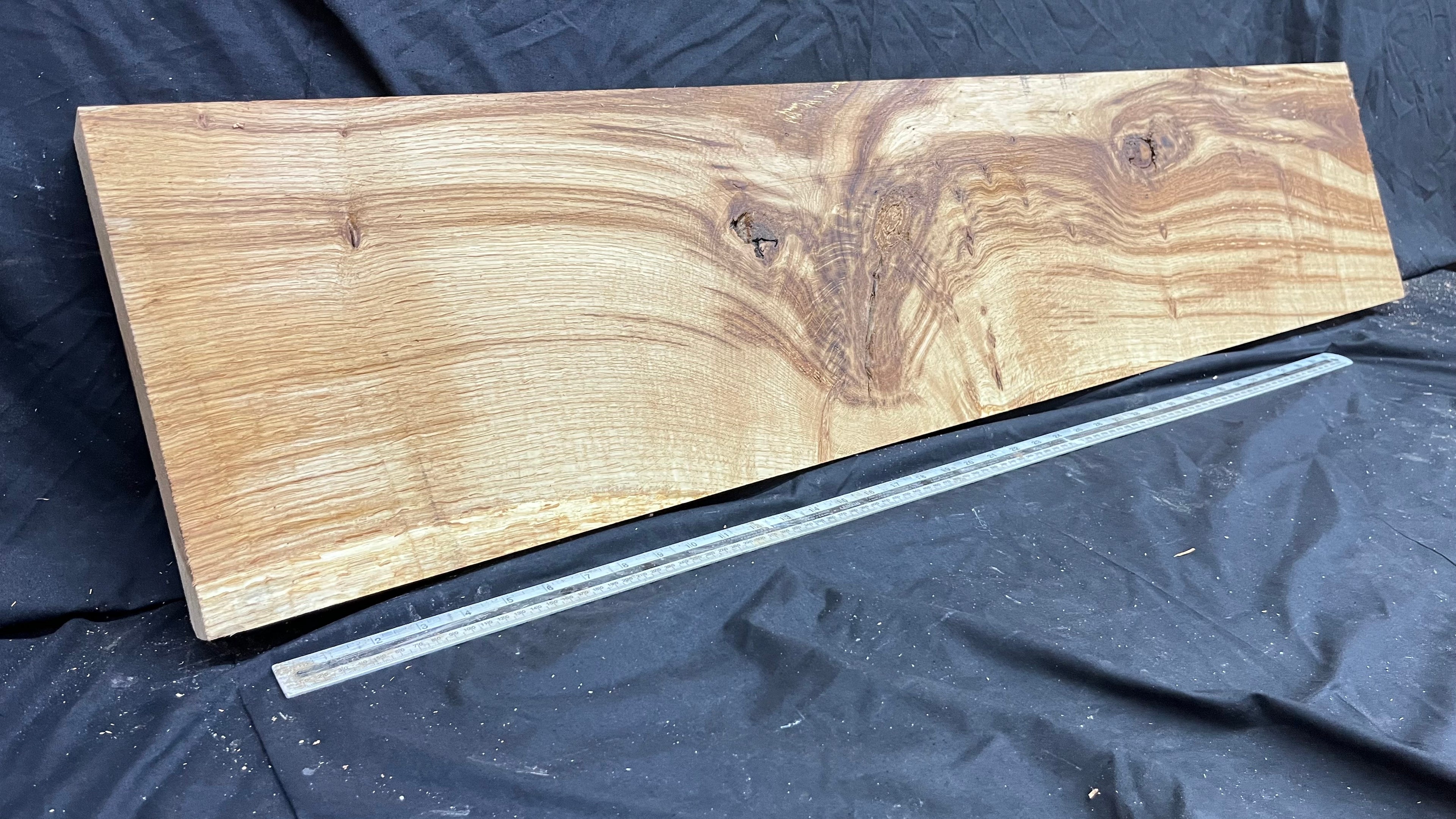 Oak plank, floating shelf, board 1288 L x 279 W x 47 D mm (302)