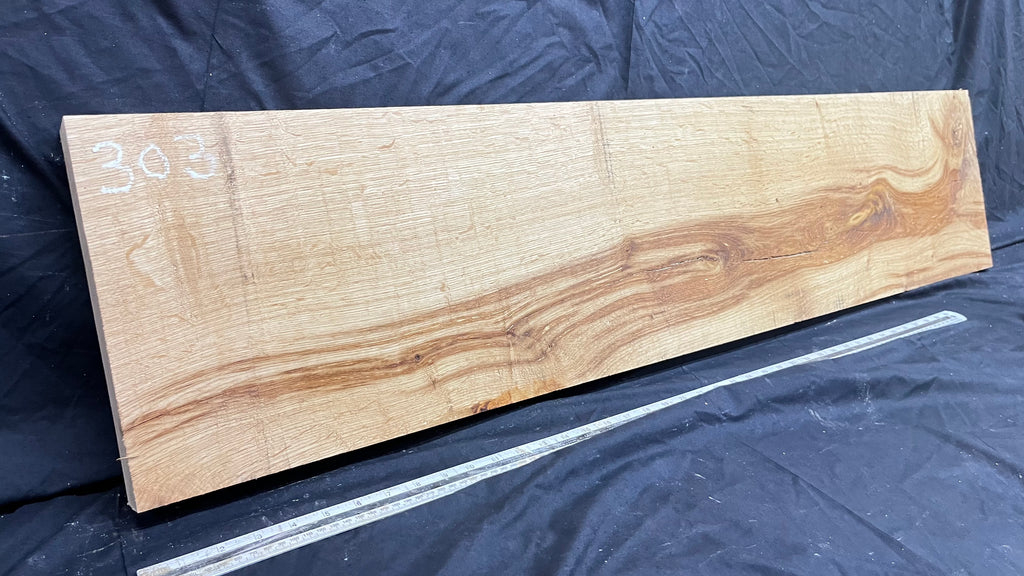 Oak plank, floating shelf, board 1245 L x 279 W x 47 D mm (303)