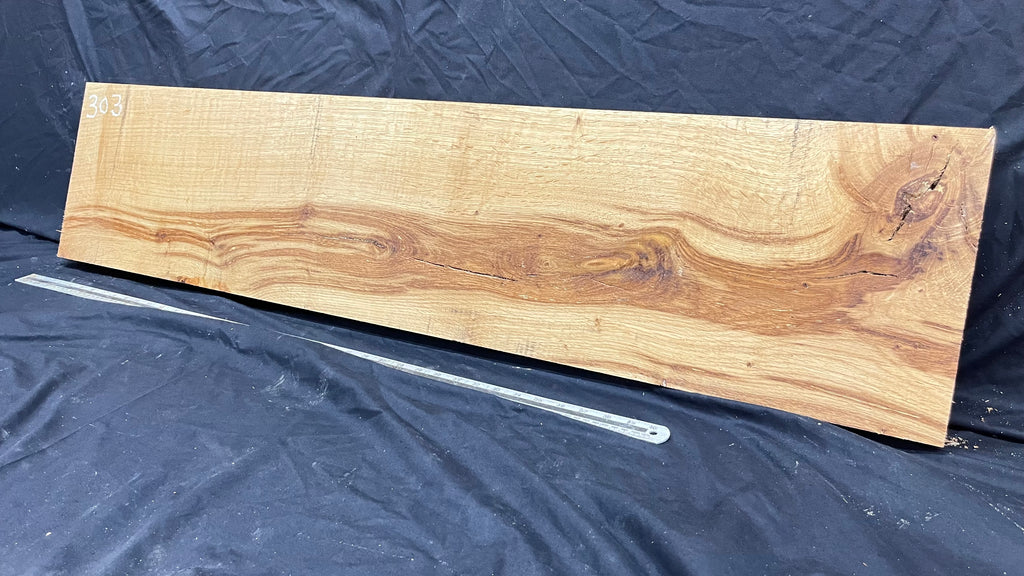Oak plank, floating shelf, board 1245 L x 279 W x 47 D mm (303)