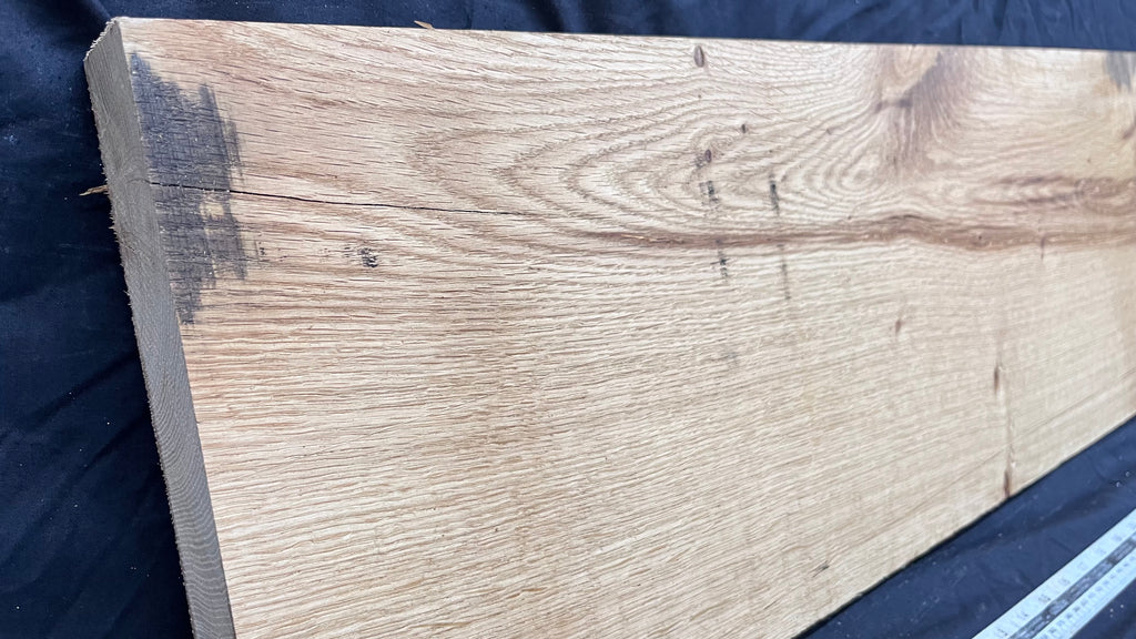 Oak plank, floating shelf, board 1245 L x 279 W x 47 D mm (303)