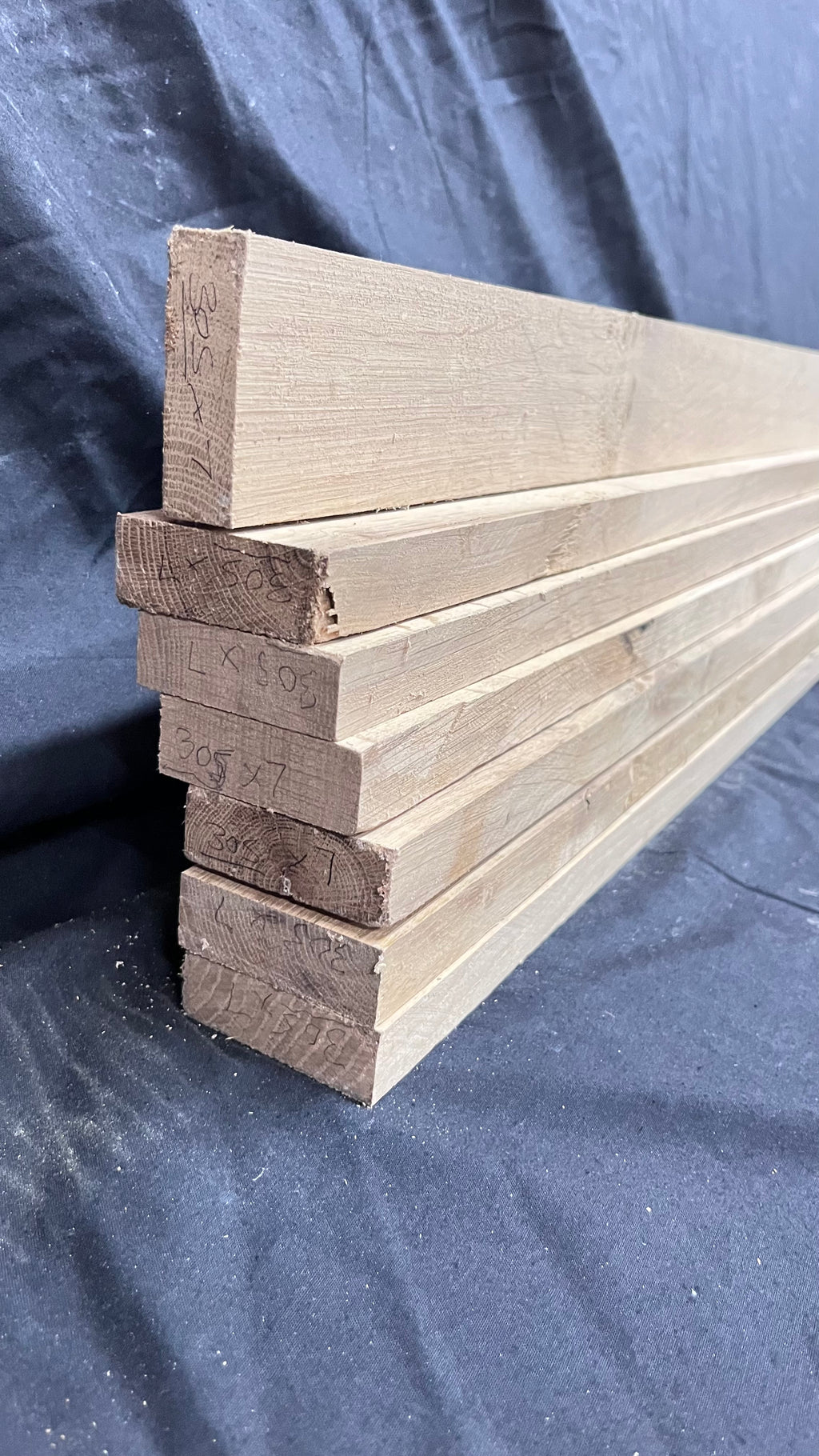 x7 garden bench oak slats, planks, 1824 L x 60 W x 20 D mm (305)