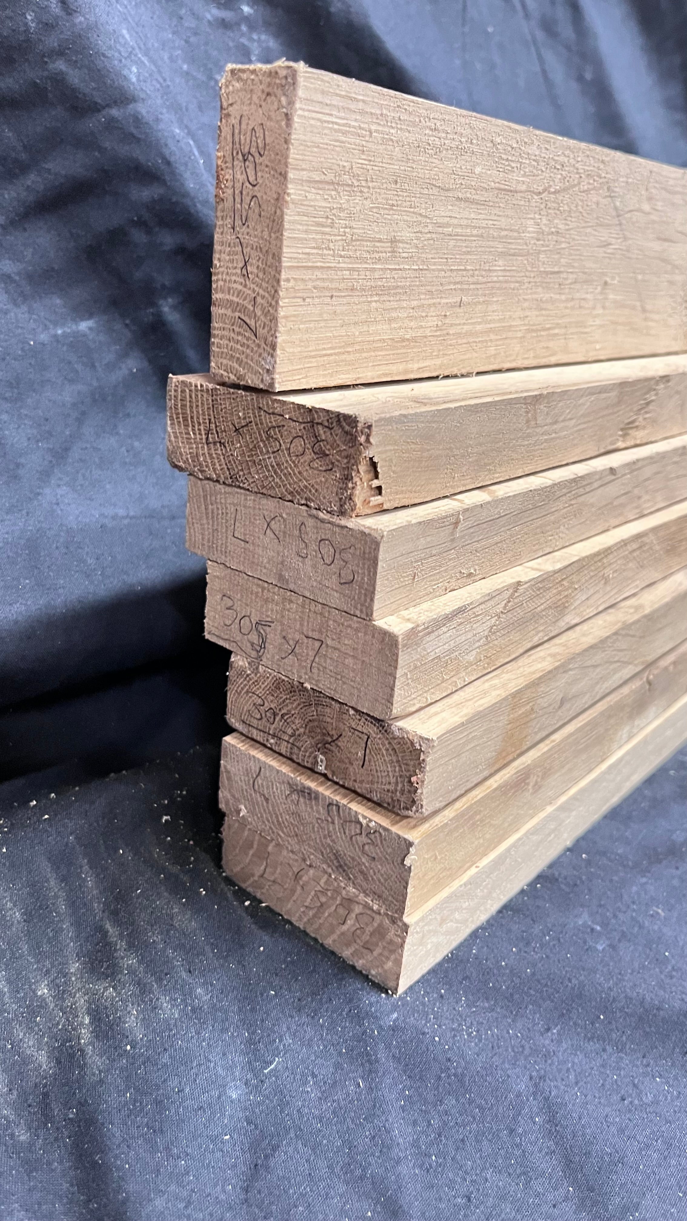 x7 garden bench oak slats, planks, 1824 L x 60 W x 20 D mm (305)