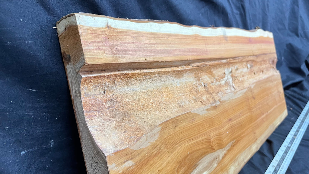 Hardwood yew, slab, board 670 L x 303 W x 43 D mm    (306)