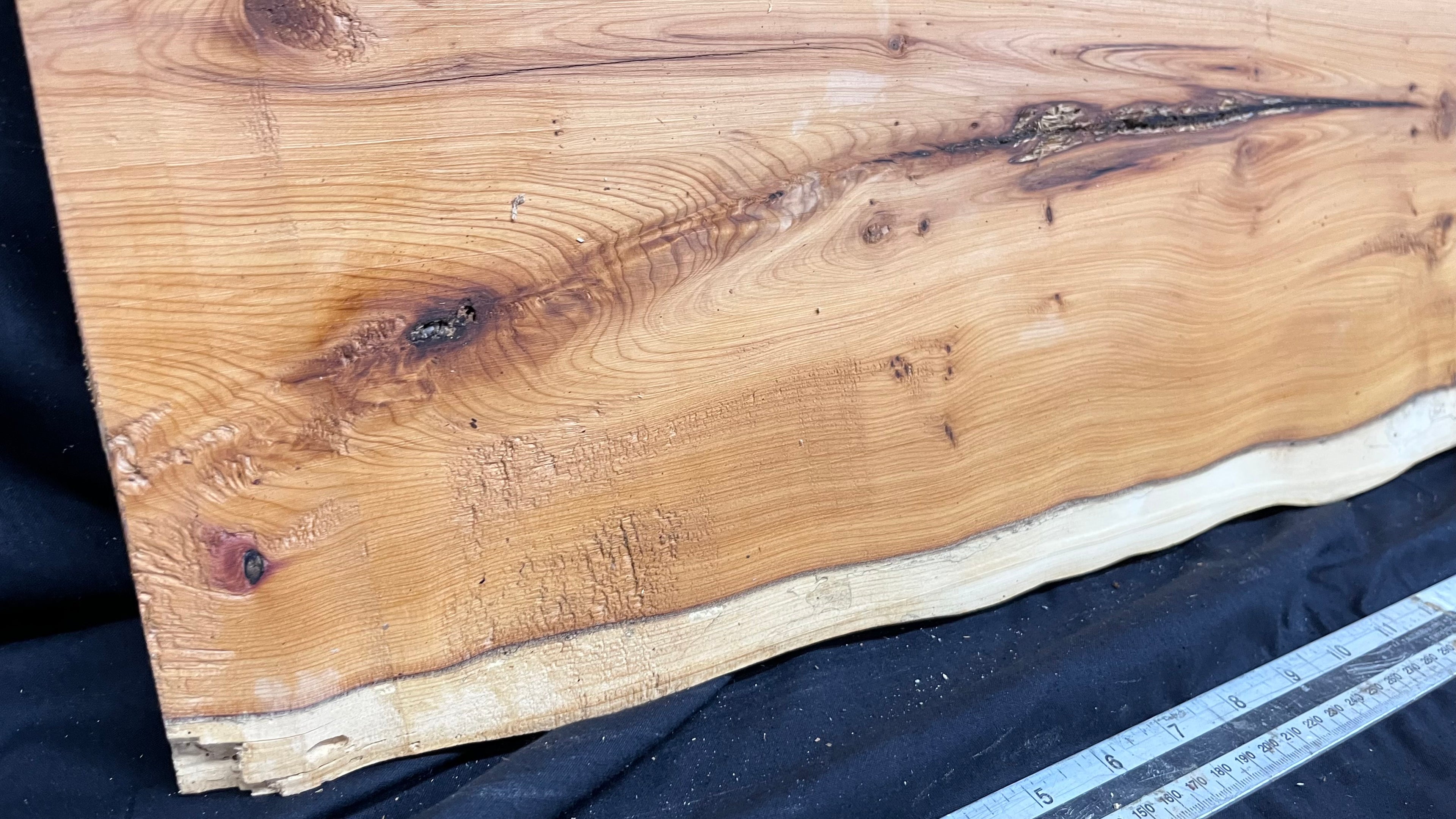 Hardwood yew, slab, board 1120 L x 290 W x 20 D mm    (308)