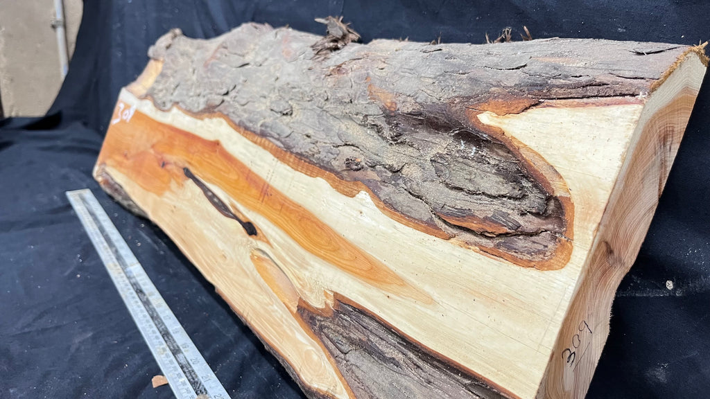 Hardwood yew, slab, board 732 L x 258 W x 43 D mm    (309)