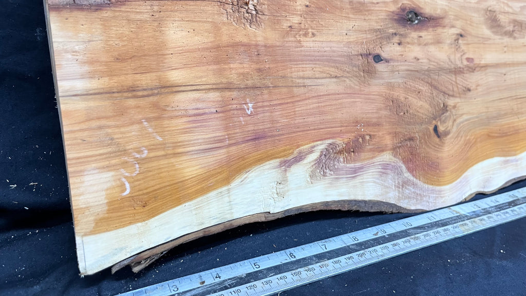 Hardwood yew, slab, board 732 L x 258 W x 43 D mm    (309)
