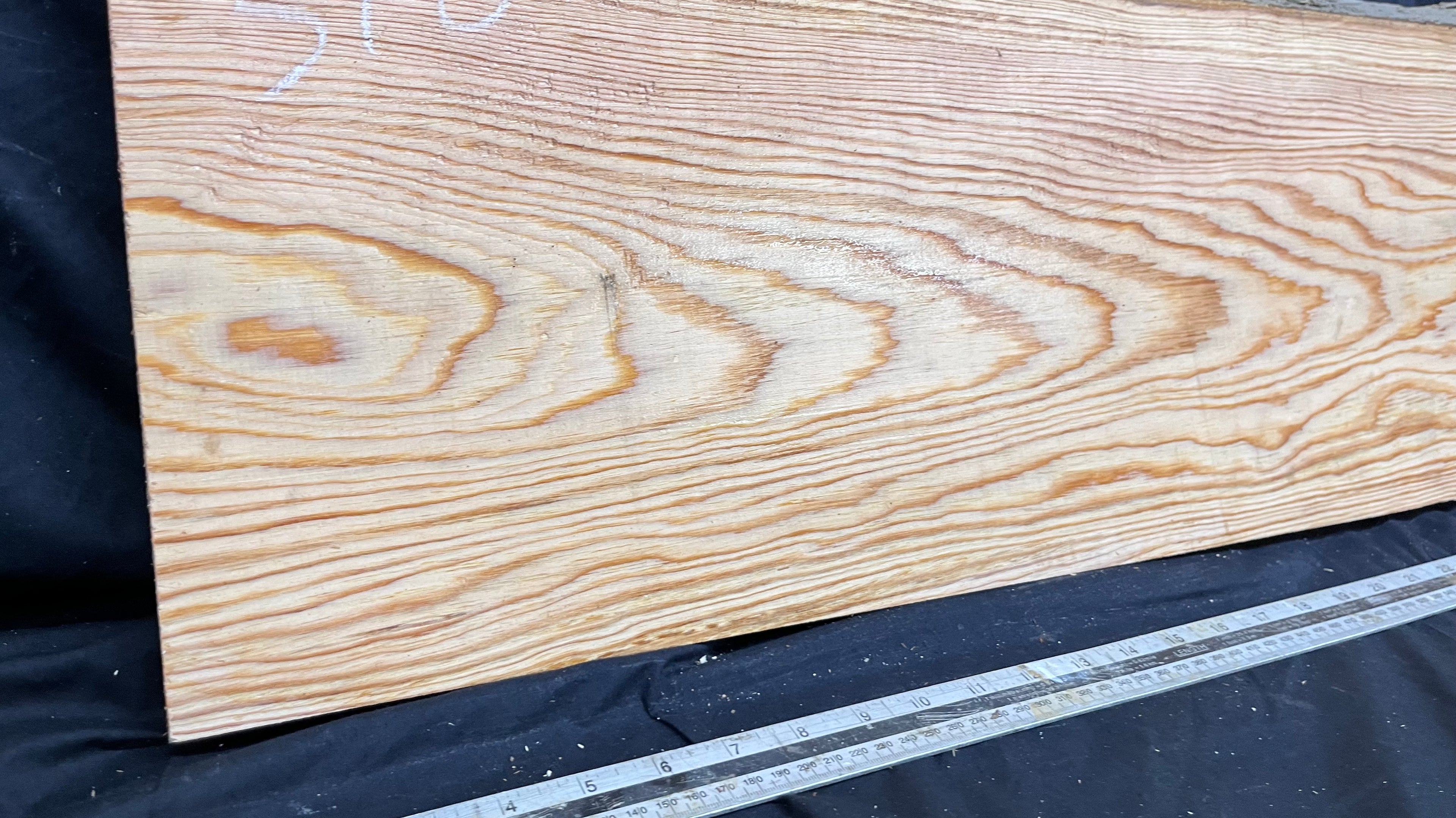 Reclained pitch pine plank, shelf, board 1263 L x 280 W x 25 D mm  (310)