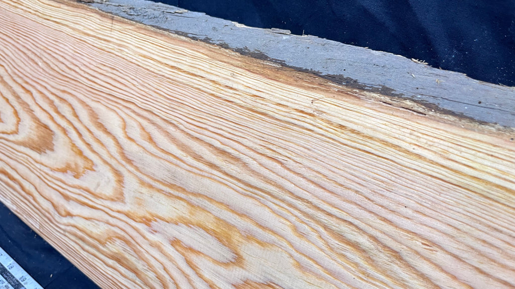 Reclained pitch pine plank, shelf, board 1263 L x 280 W x 25 D mm  (310)
