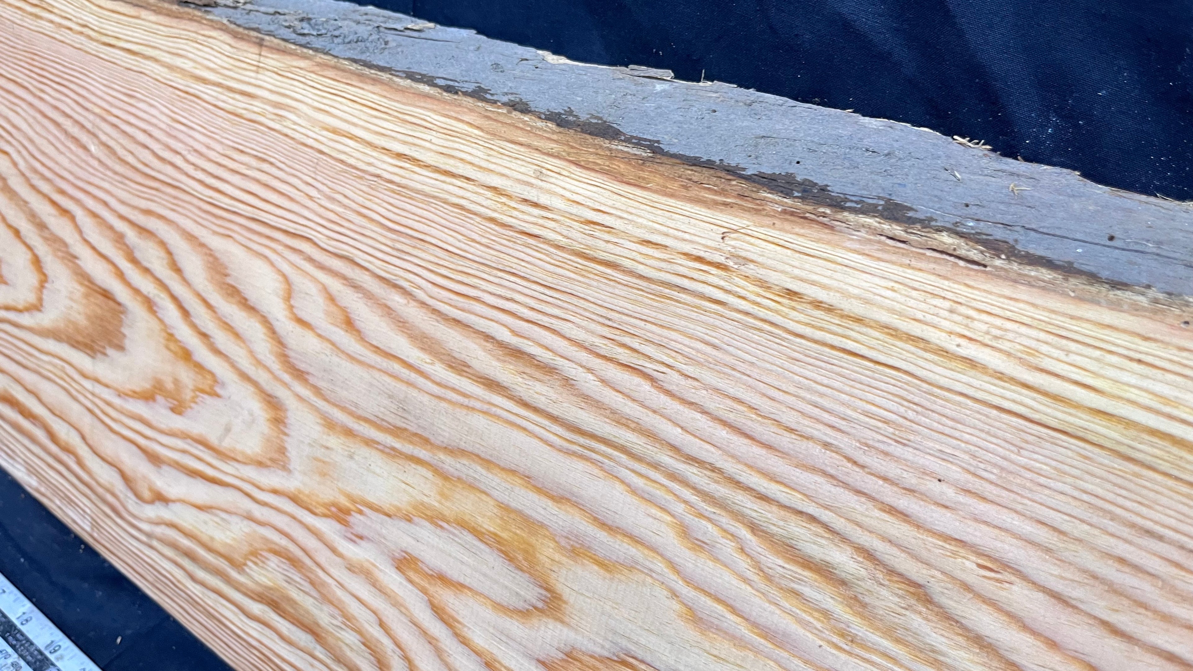 Reclained pitch pine plank, shelf, board 1263 L x 280 W x 25 D mm  (310)