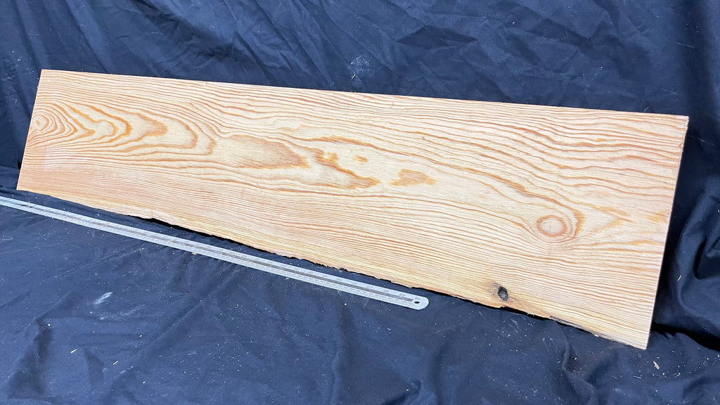 Reclained pitch pine plank, shelf, board 1263 L x 280 W x 25 D mm  (310)
