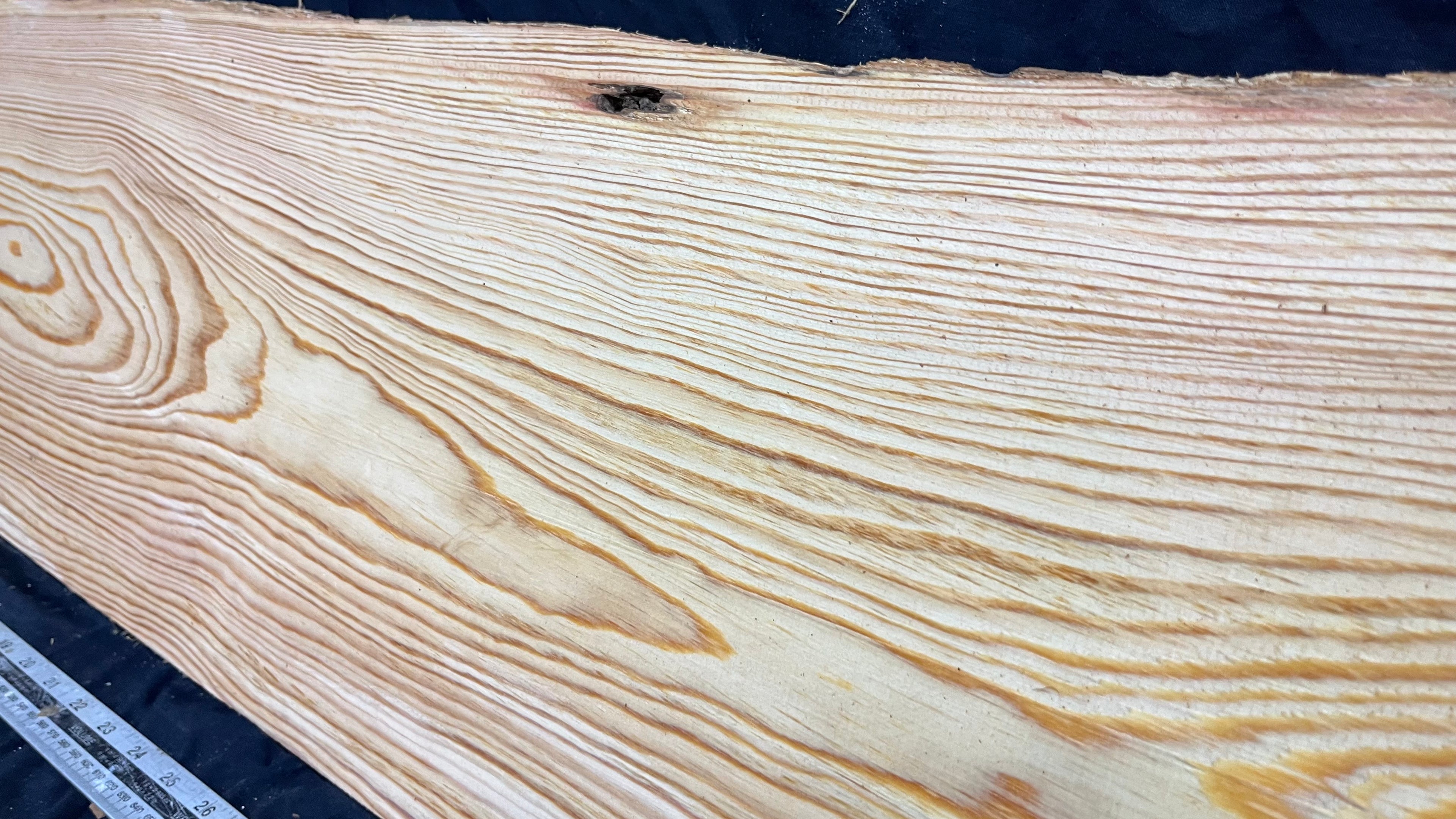Reclained pitch pine plank, shelf, board 1264 L x 284 W x 25 D mm  (311)
