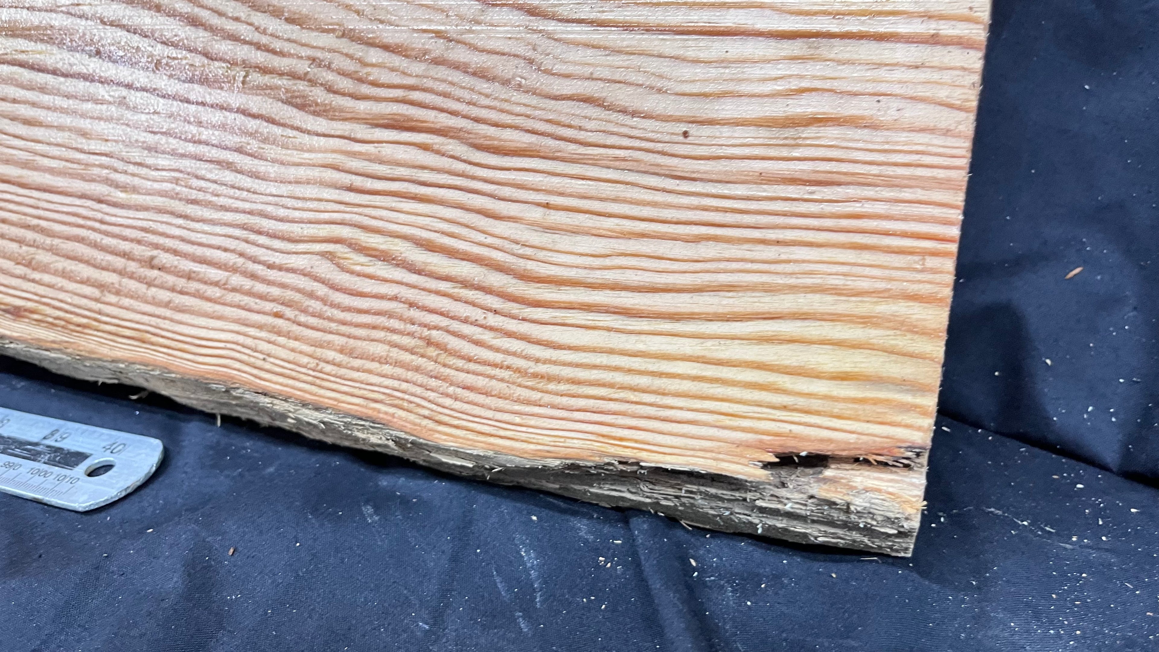 Reclained pitch pine plank, shelf, board 1264 L x 284 W x 25 D mm  (311)
