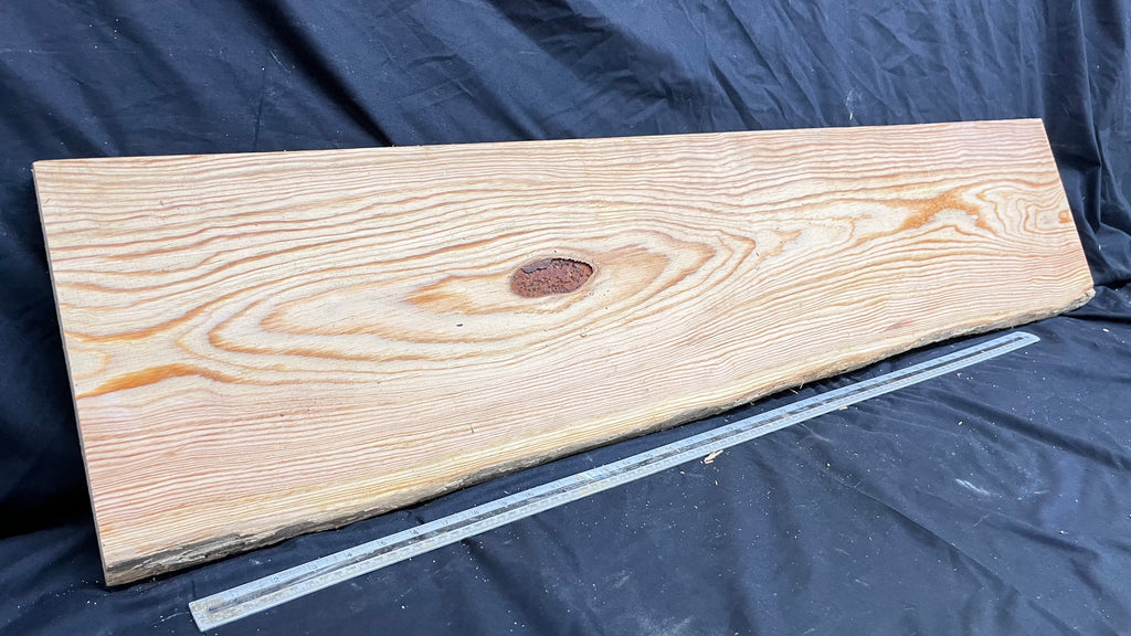 Reclained pitch pine plank, shelf, board 1264 L x 284 W x 25 D mm  (311)