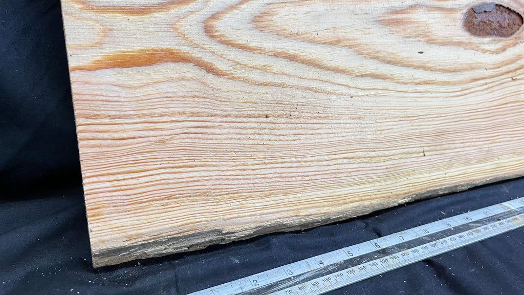 Reclained pitch pine plank, shelf, board 1264 L x 284 W x 25 D mm  (311)