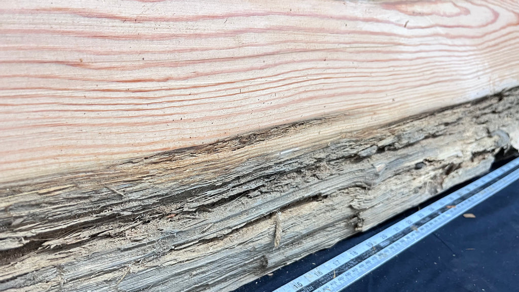 Reclained pitch pine plank, shelf, board 1004 L x 395 W x 43 D mm  (312)