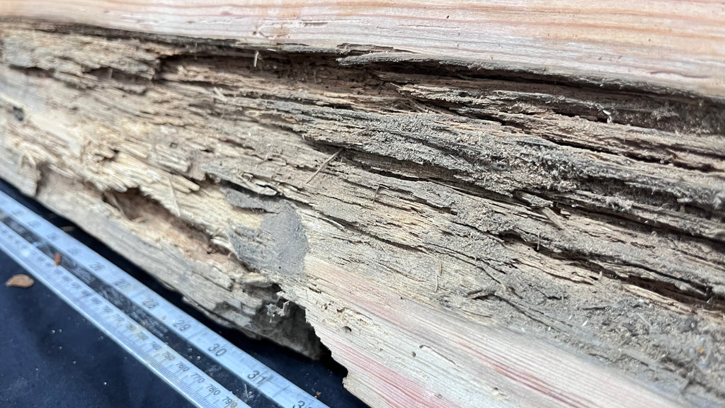 Reclained pitch pine plank, shelf, board 1004 L x 395 W x 43 D mm  (312)