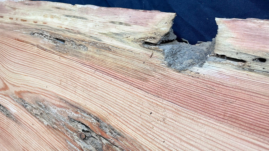 Reclained pitch pine plank, shelf, board 1004 L x 395 W x 43 D mm  (312)