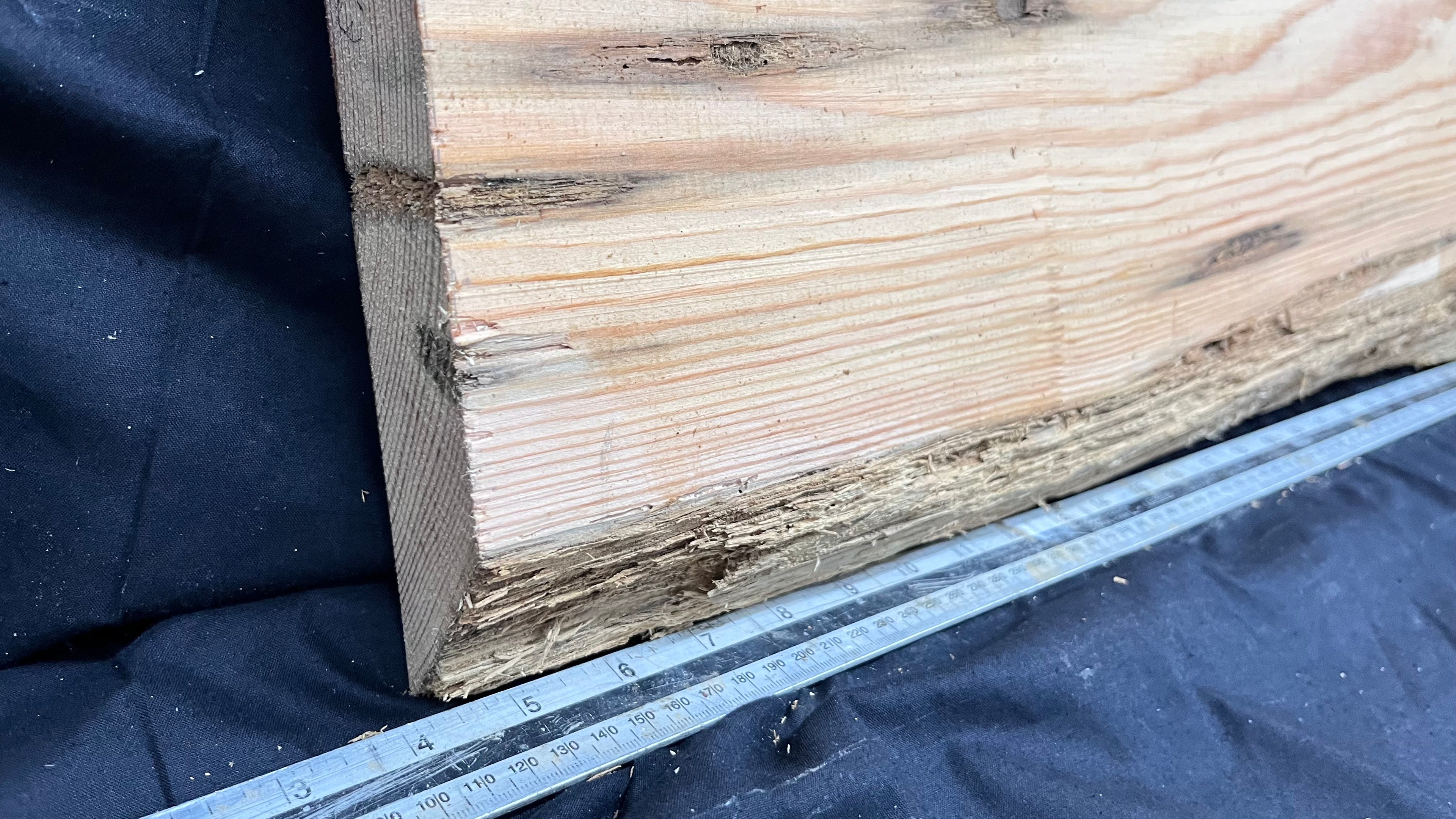 Reclained pitch pine plank, shelf, board 1003 L x 358 W x 43 D mm  (313)