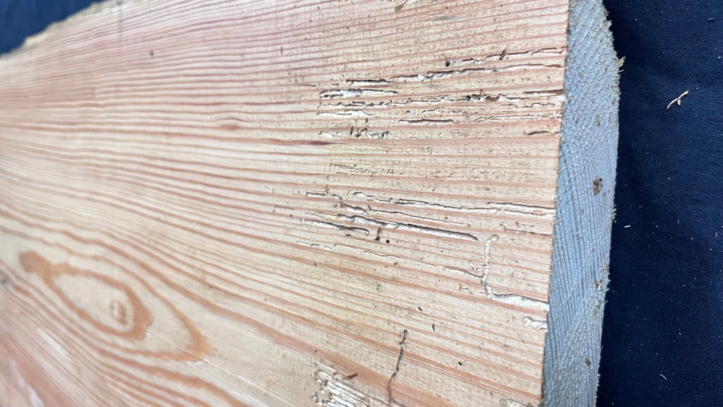 Reclained pitch pine plank, shelf, board 1003 L x 358 W x 43 D mm  (313)