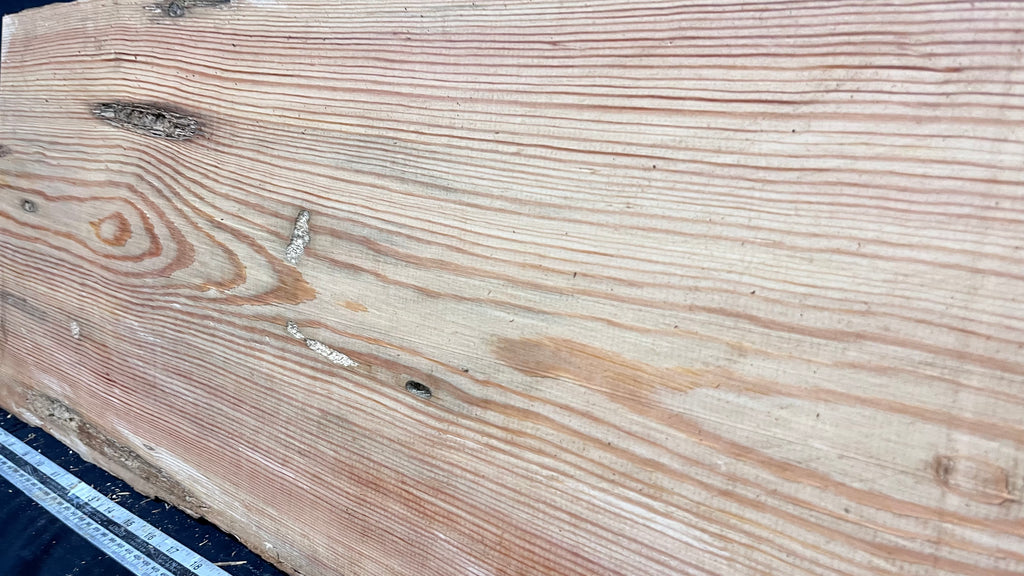Reclained pitch pine plank, shelf, board 1003 L x 358 W x 43 D mm  (313)