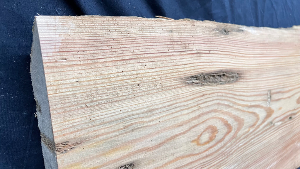 Reclained pitch pine plank, shelf, board 1003 L x 358 W x 43 D mm  (313)