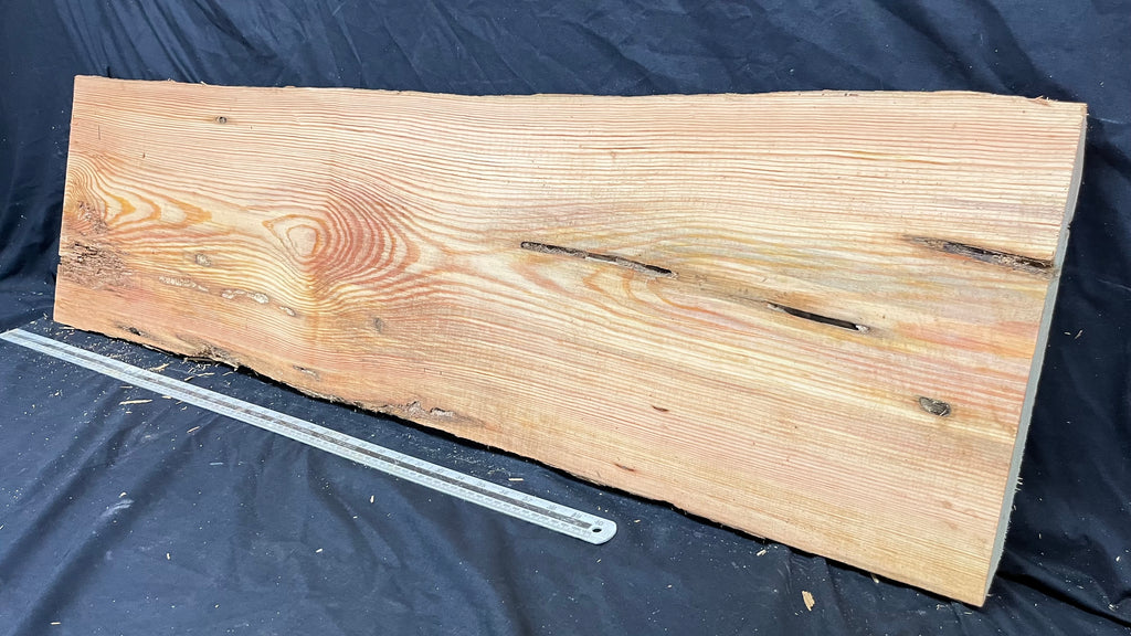 Reclained pitch pine plank, shelf, board 1248 L x 354 W x 44 D mm  (315)