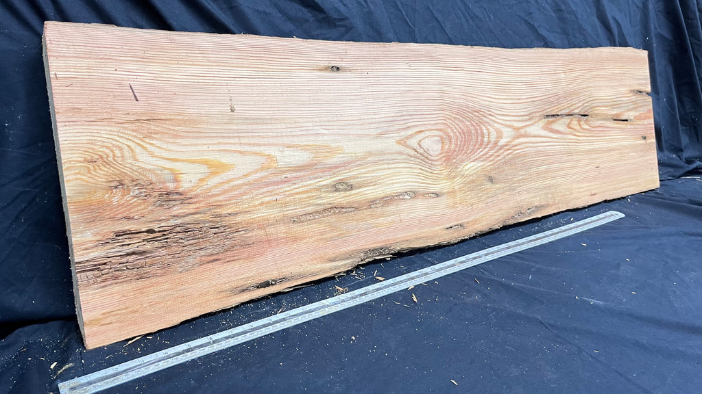 Reclained pitch pine plank, shelf, board 1248 L x 354 W x 44 D mm  (315)
