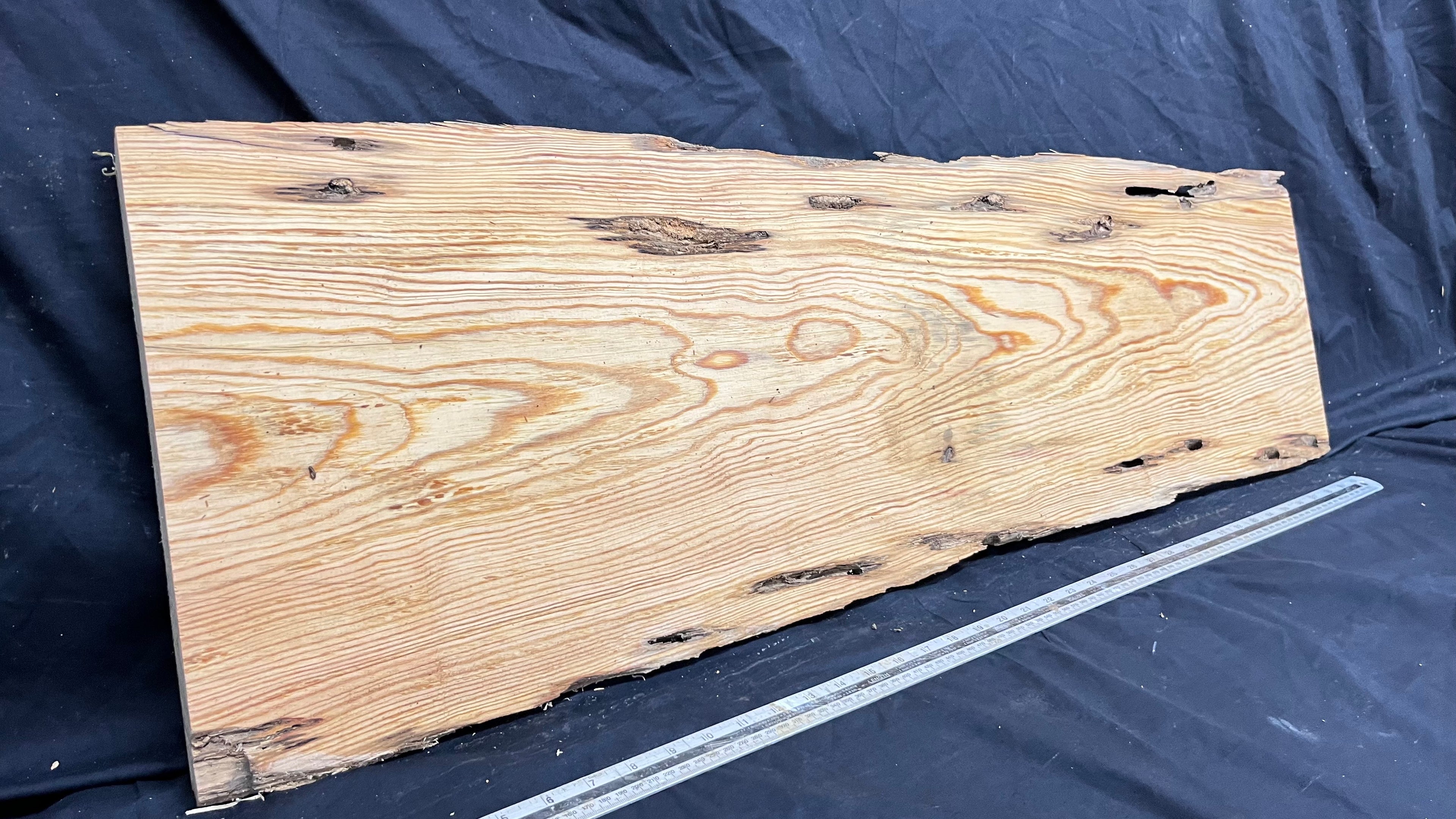 Reclained pitch pine plank, shelf, board 1040 L x 342 W x 24 D mm  (317)