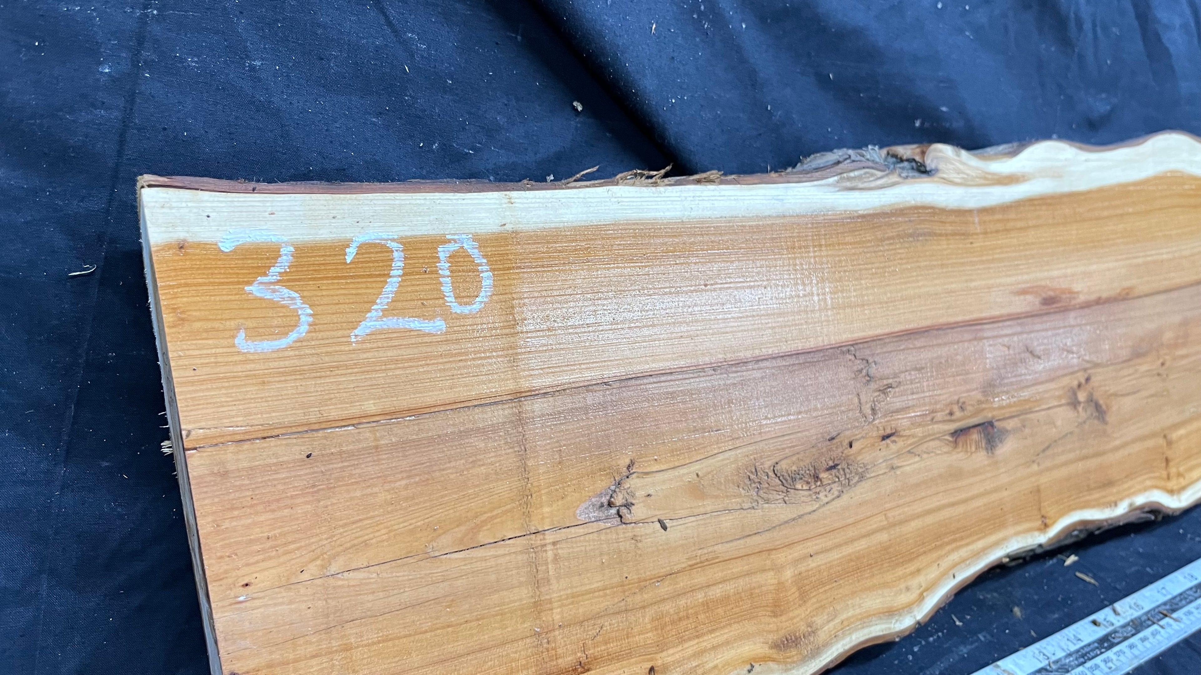 Hardwood yew, slab, board 1073 L x 219 W x 40 D mm    (320)