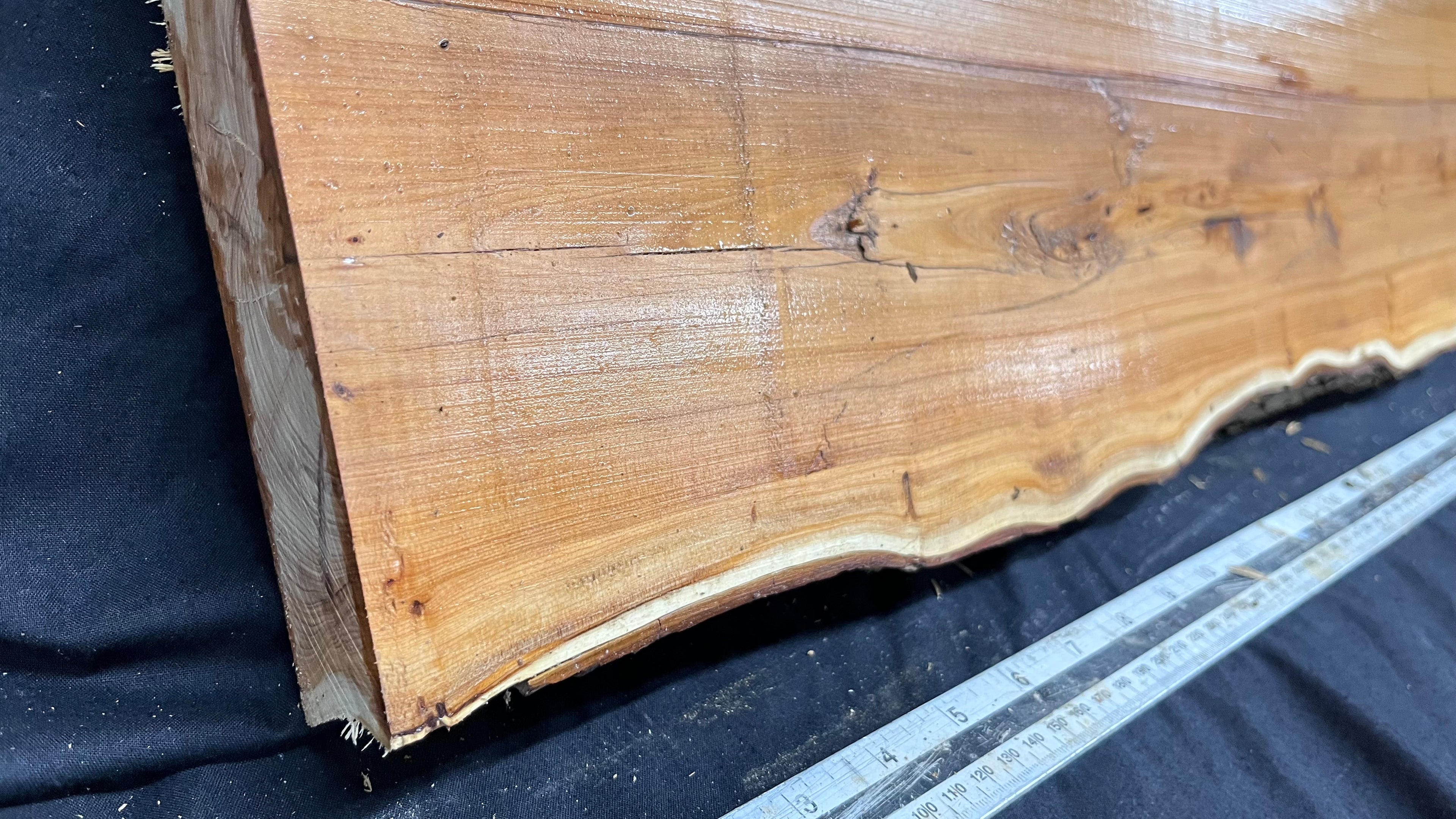 Hardwood yew, slab, board 1073 L x 219 W x 40 D mm    (320)