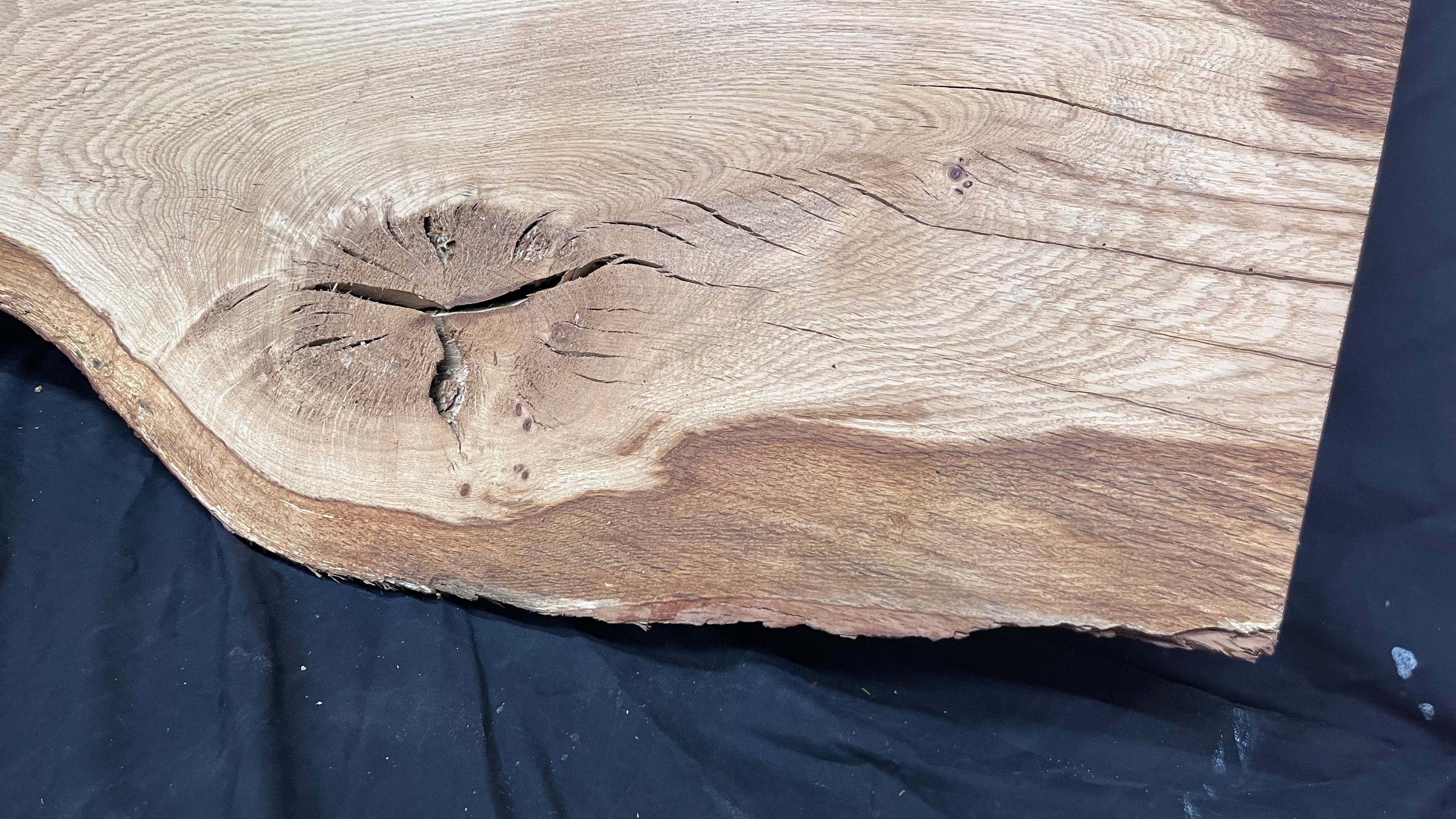 Oak resin project coffee table top 1578 L x 506 W x 22 D mm      (488mf)