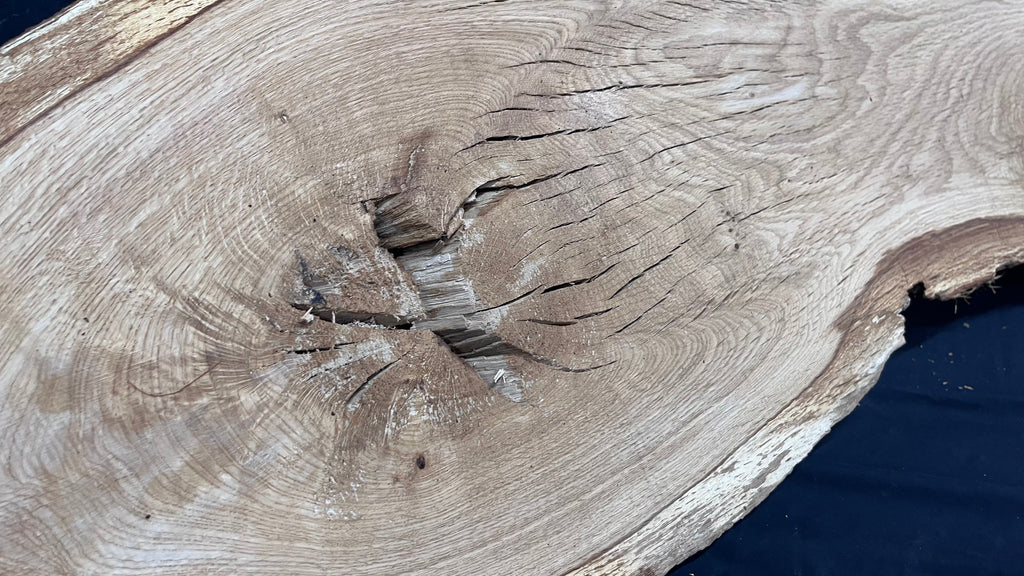 Oak resin project coffee table top 1578 L x 506 W x 22 D mm      (488mf)