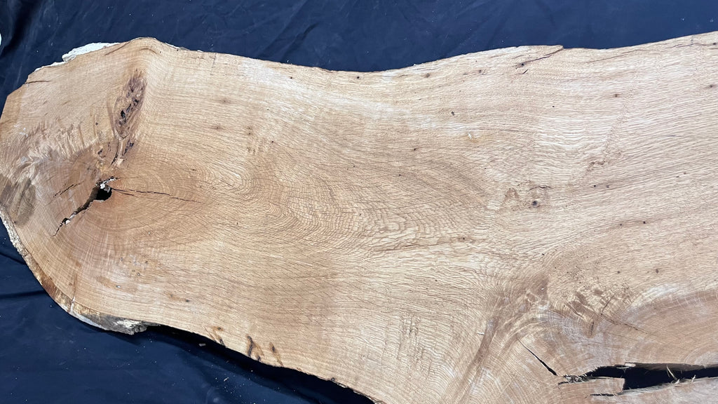 Oak resin project coffee table top 1770 L x 480 W x 31 D mm      (489mf)