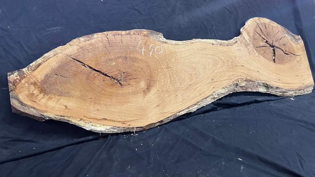 Oak resin project coffee table top 1514 L x 421 W x 30 D mm      (490mf)