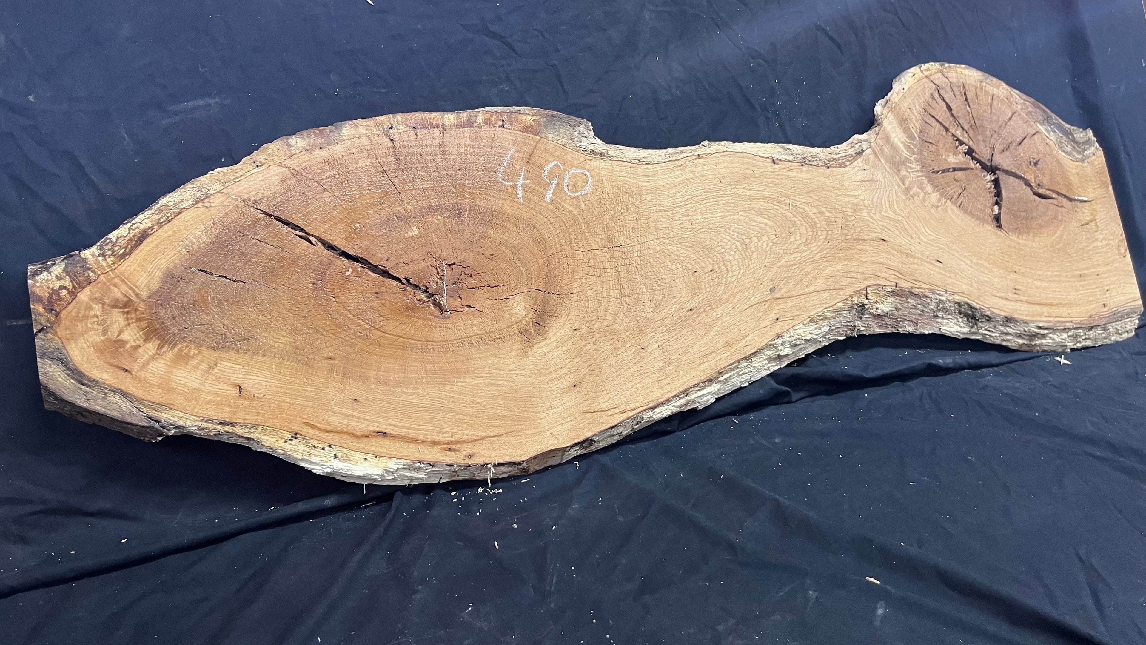 Oak resin project coffee table top 1514 L x 421 W x 30 D mm      (490mf)