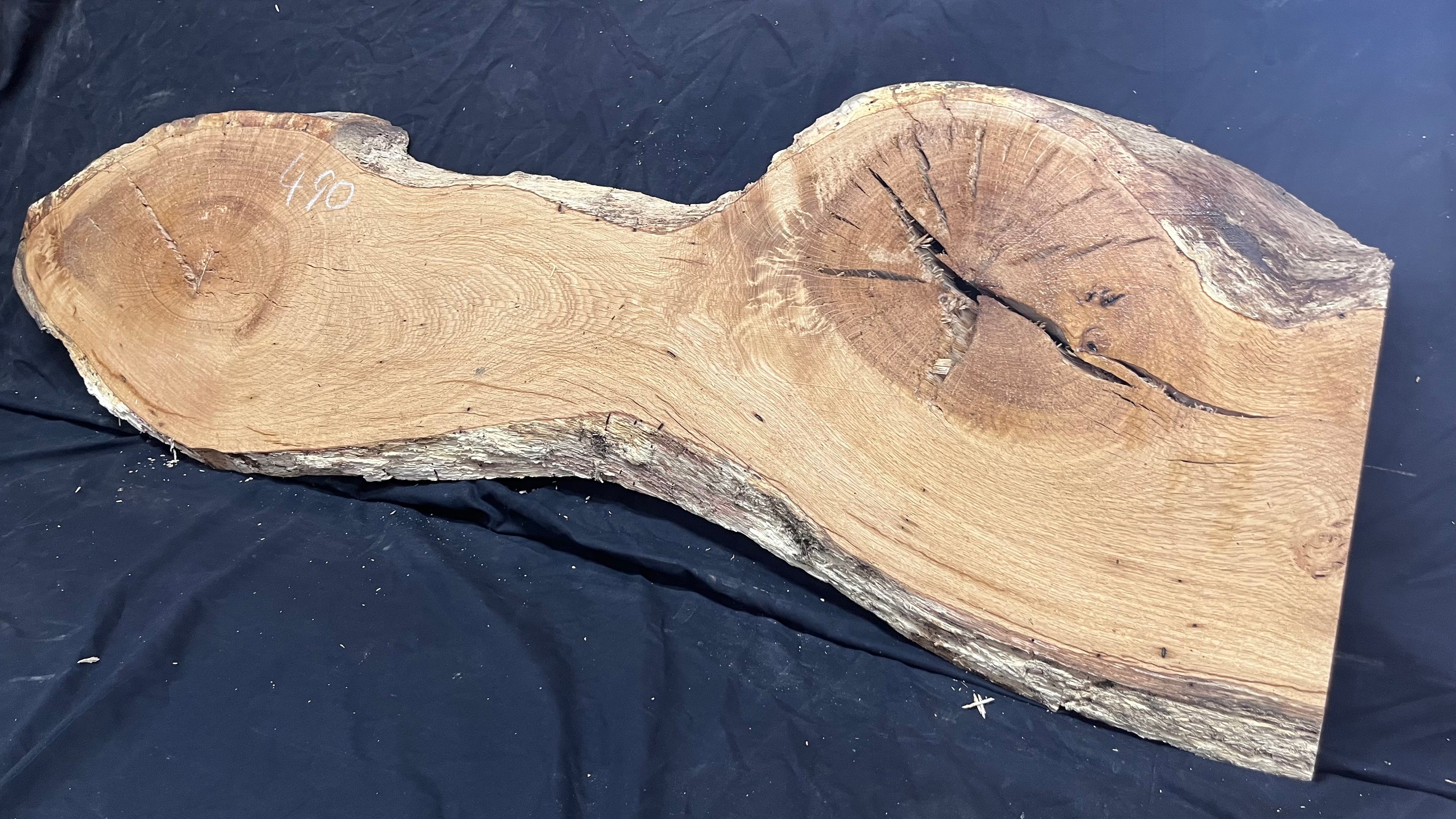 Oak resin project coffee table top 1514 L x 421 W x 30 D mm      (490mf)
