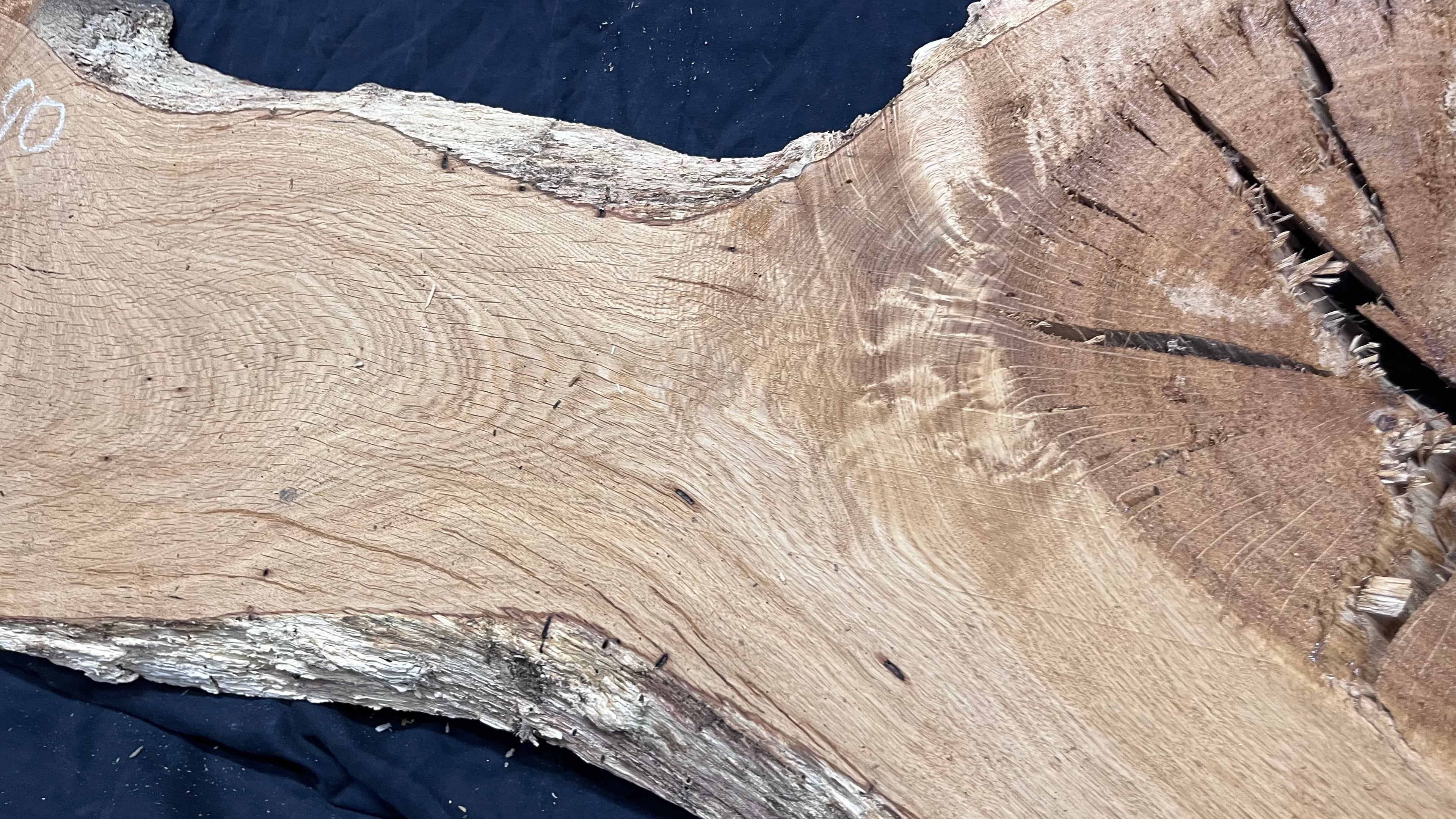 Oak resin project coffee table top 1514 L x 421 W x 30 D mm      (490mf)