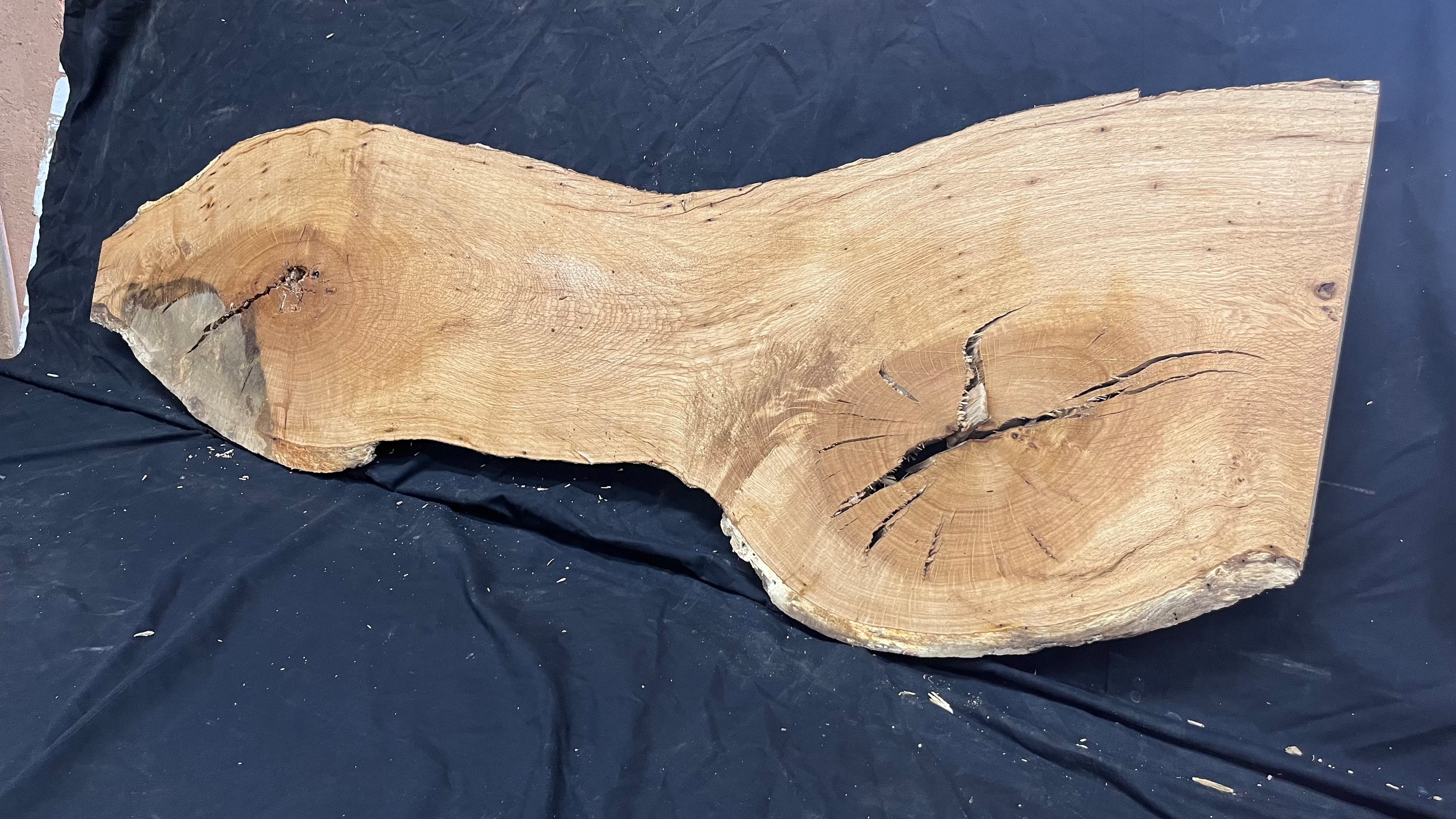 Oak resin project coffee table top 1514 L x 421 W x 30 D mm      (490mf)