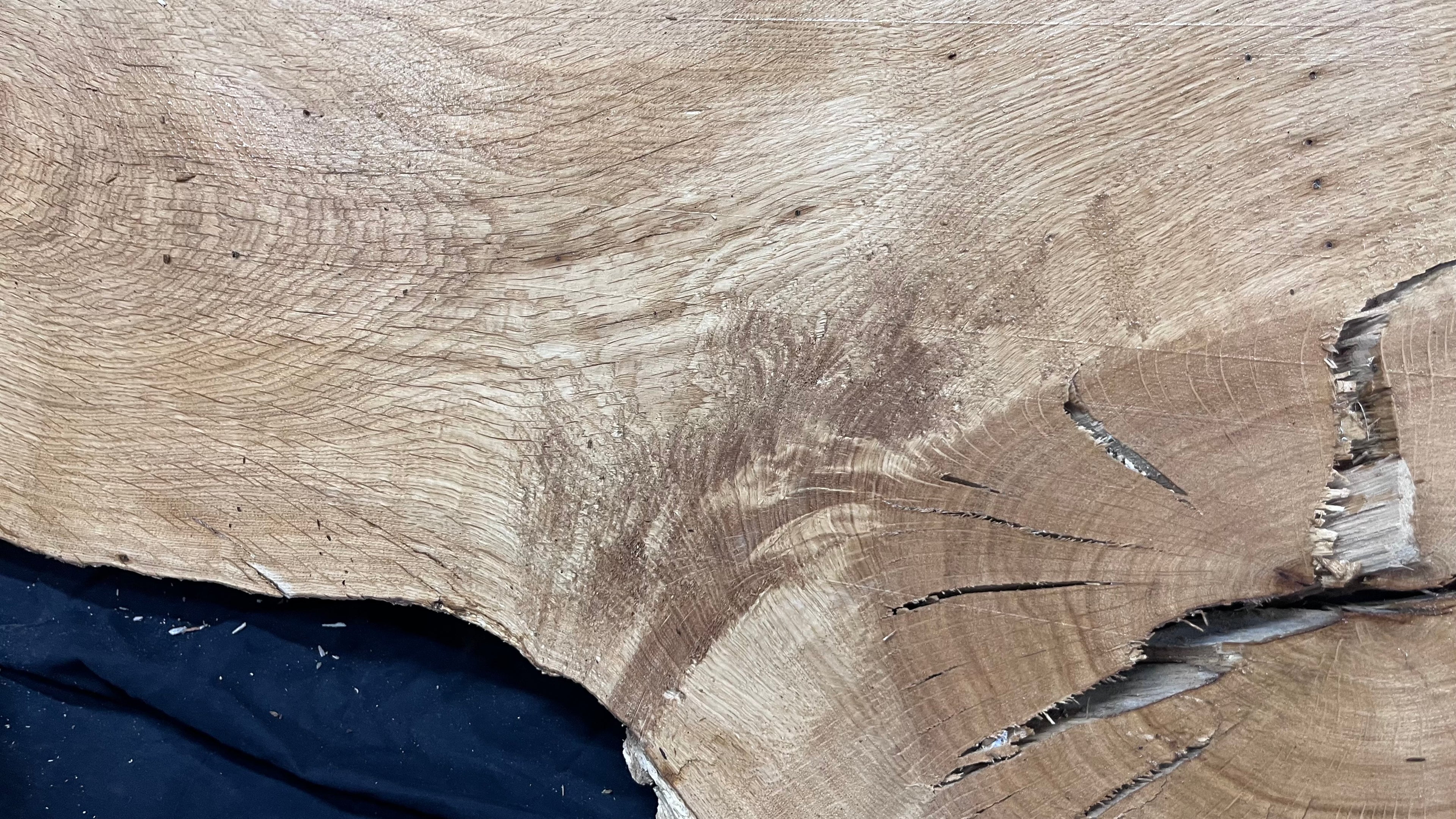 Oak resin project coffee table top 1514 L x 421 W x 30 D mm      (490mf)